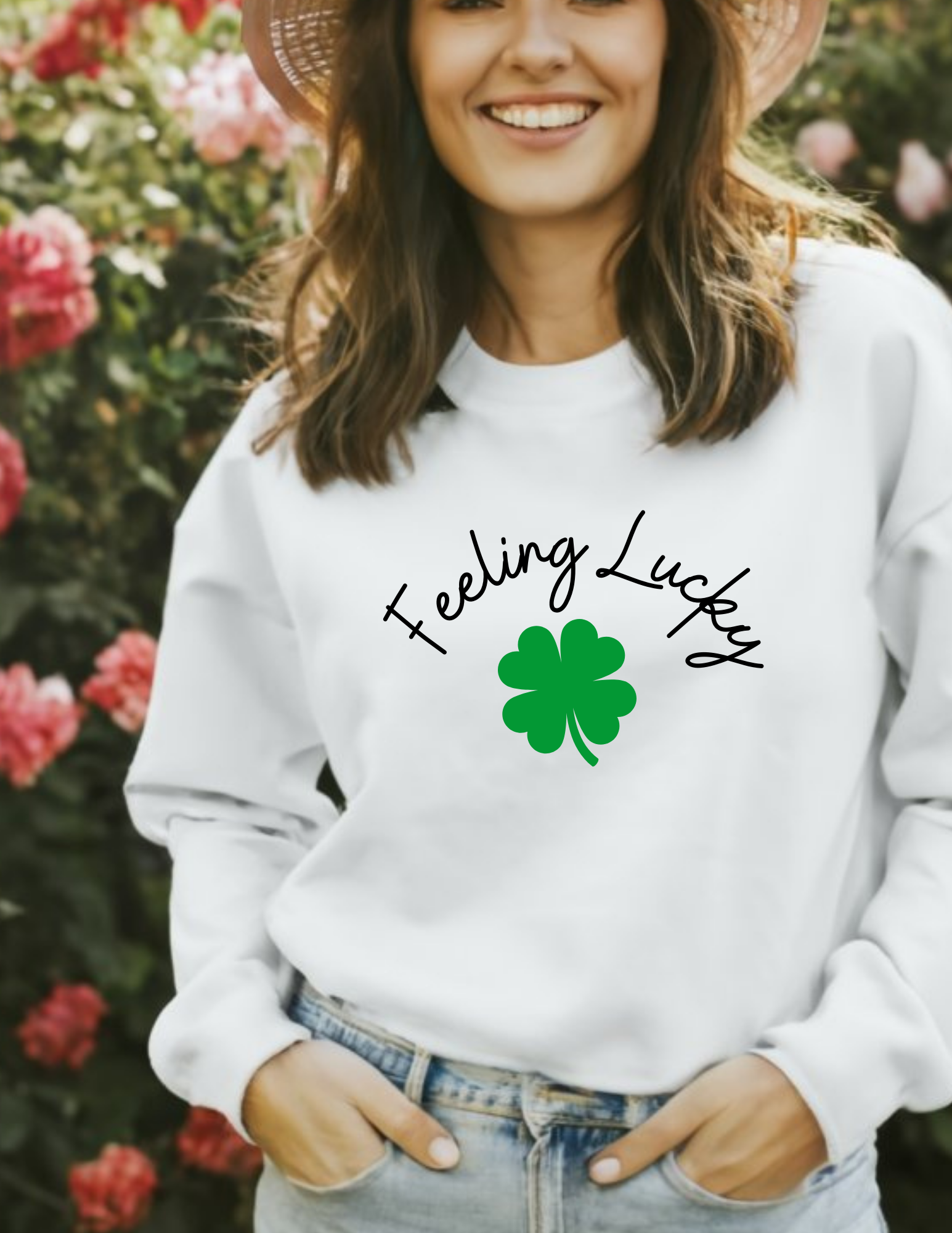 St. Patricks Day Lucky Sweatshirt for Women