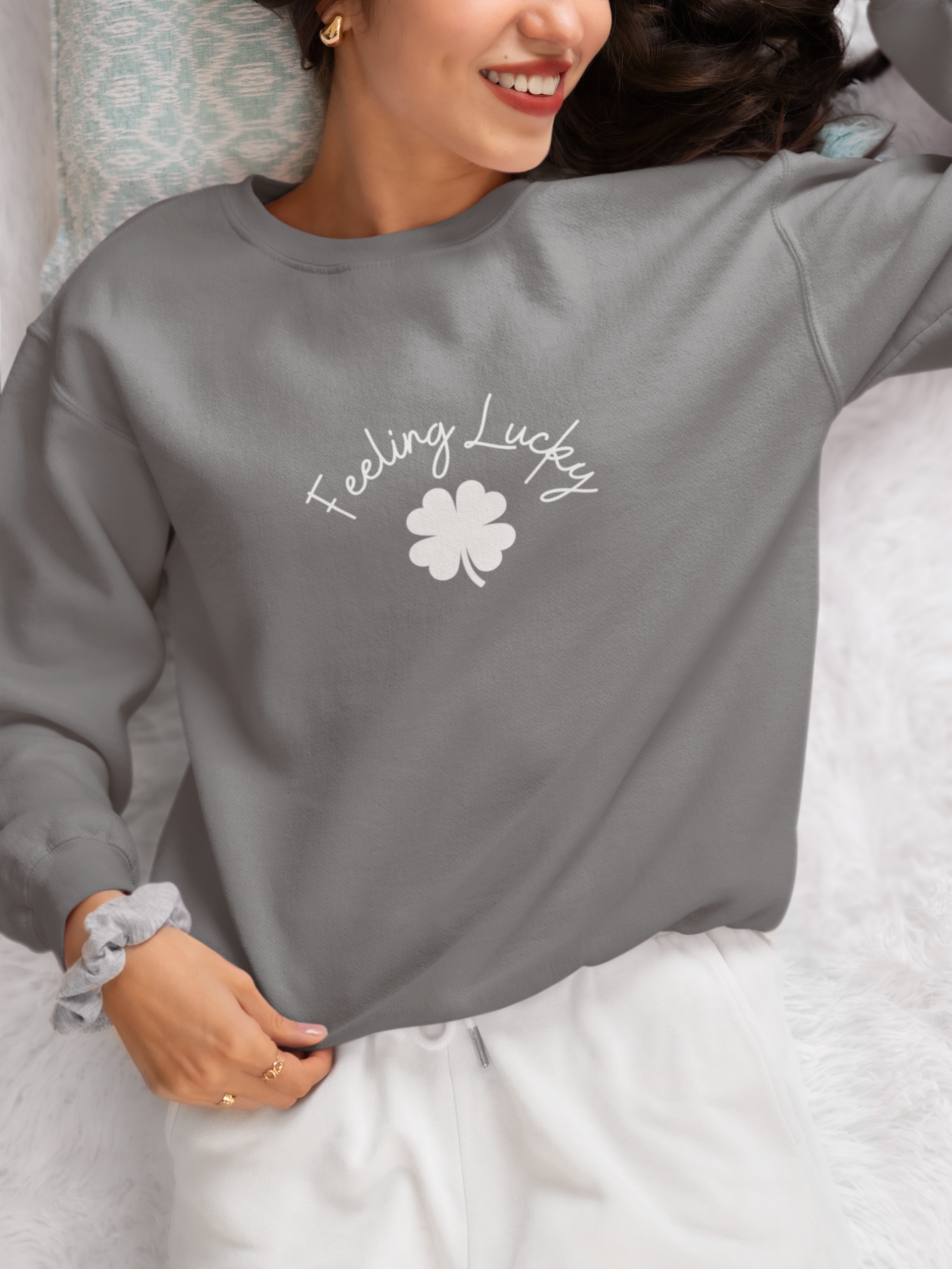 St. Patricks Day Shamrock Sweatshirt for Women