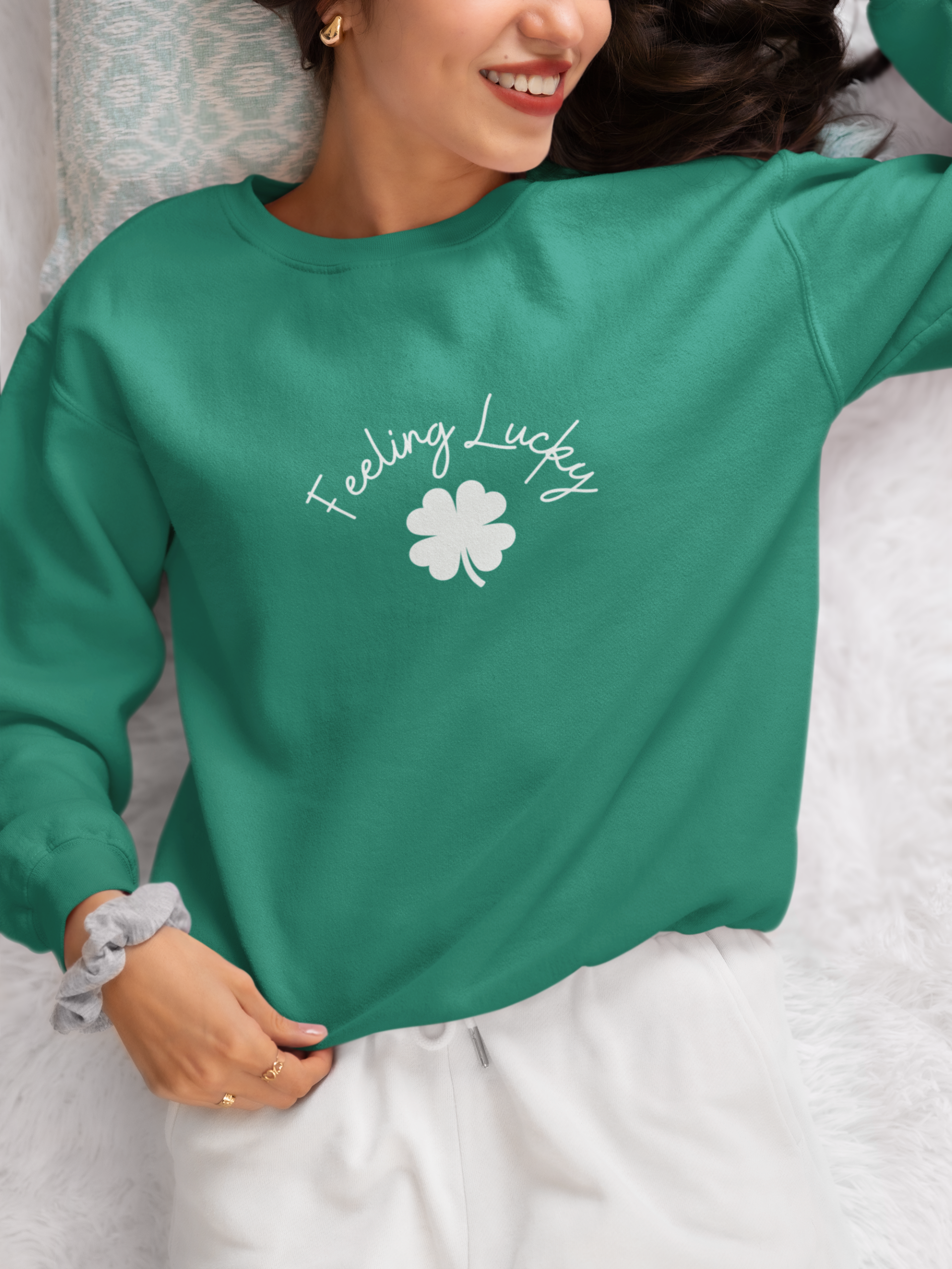 St. Patricks Day Shamrock Sweatshirt for Women