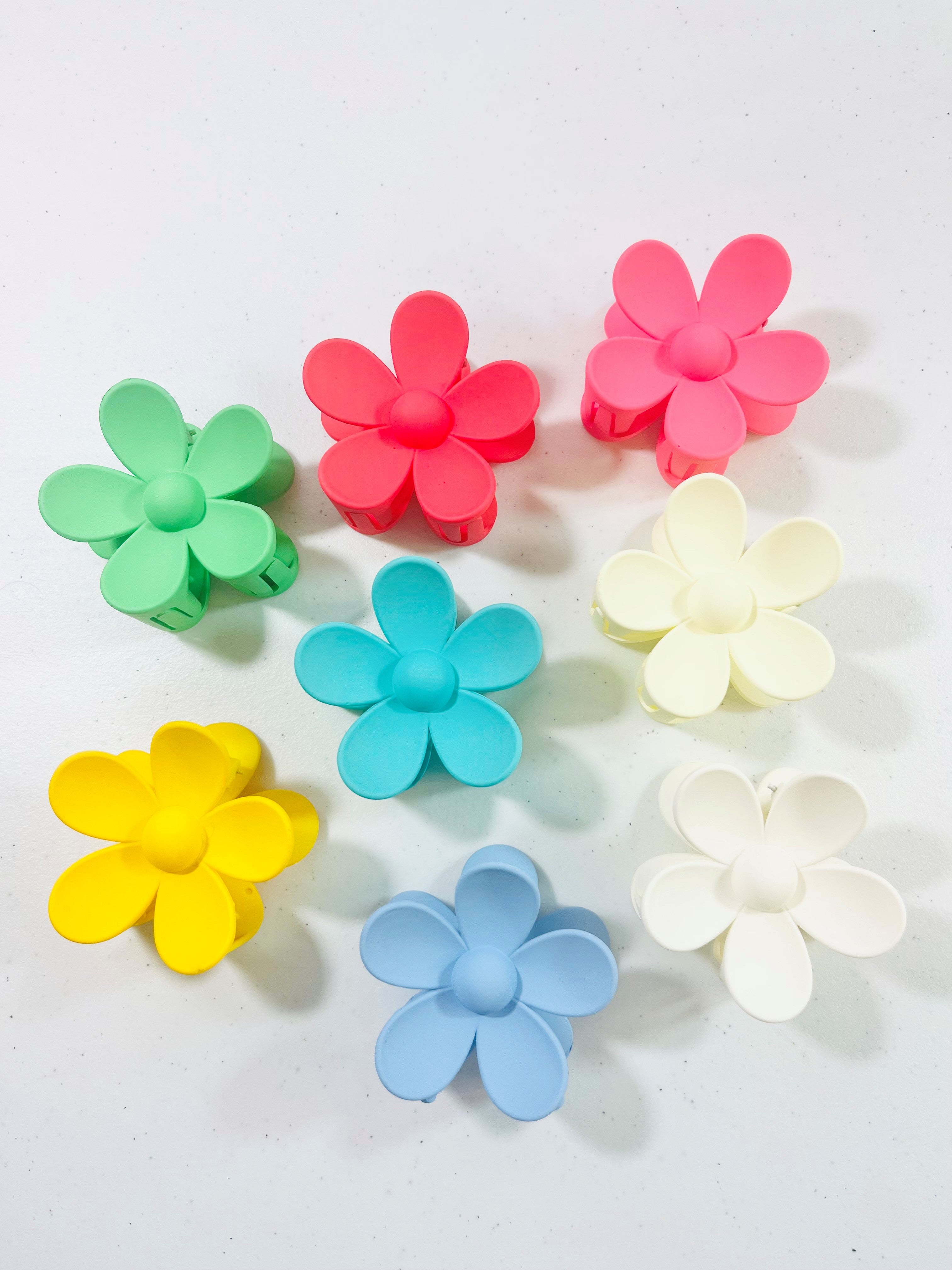 Large Flower Hair Claw Clips