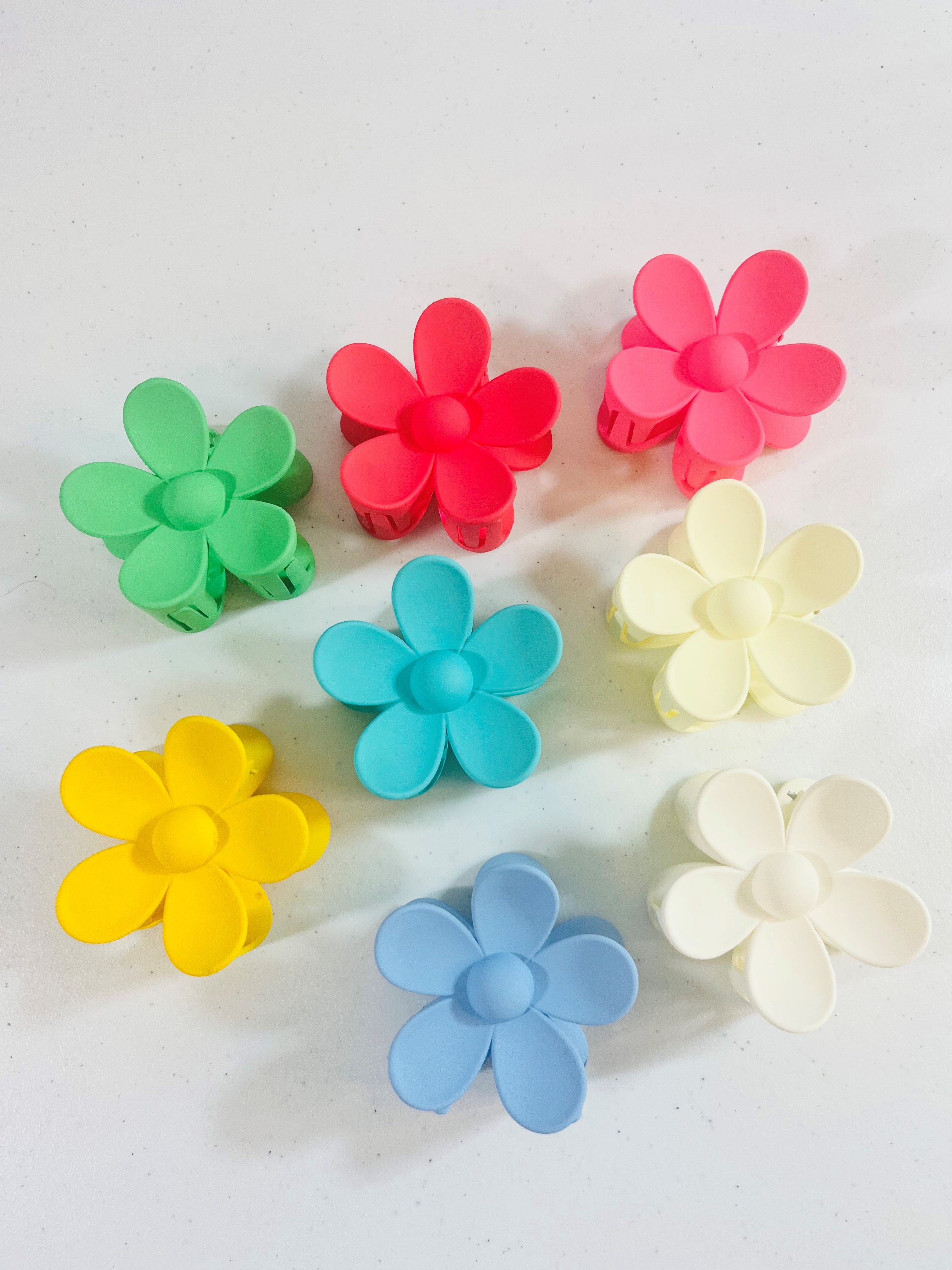 Large Flower Hair Claw Clips
