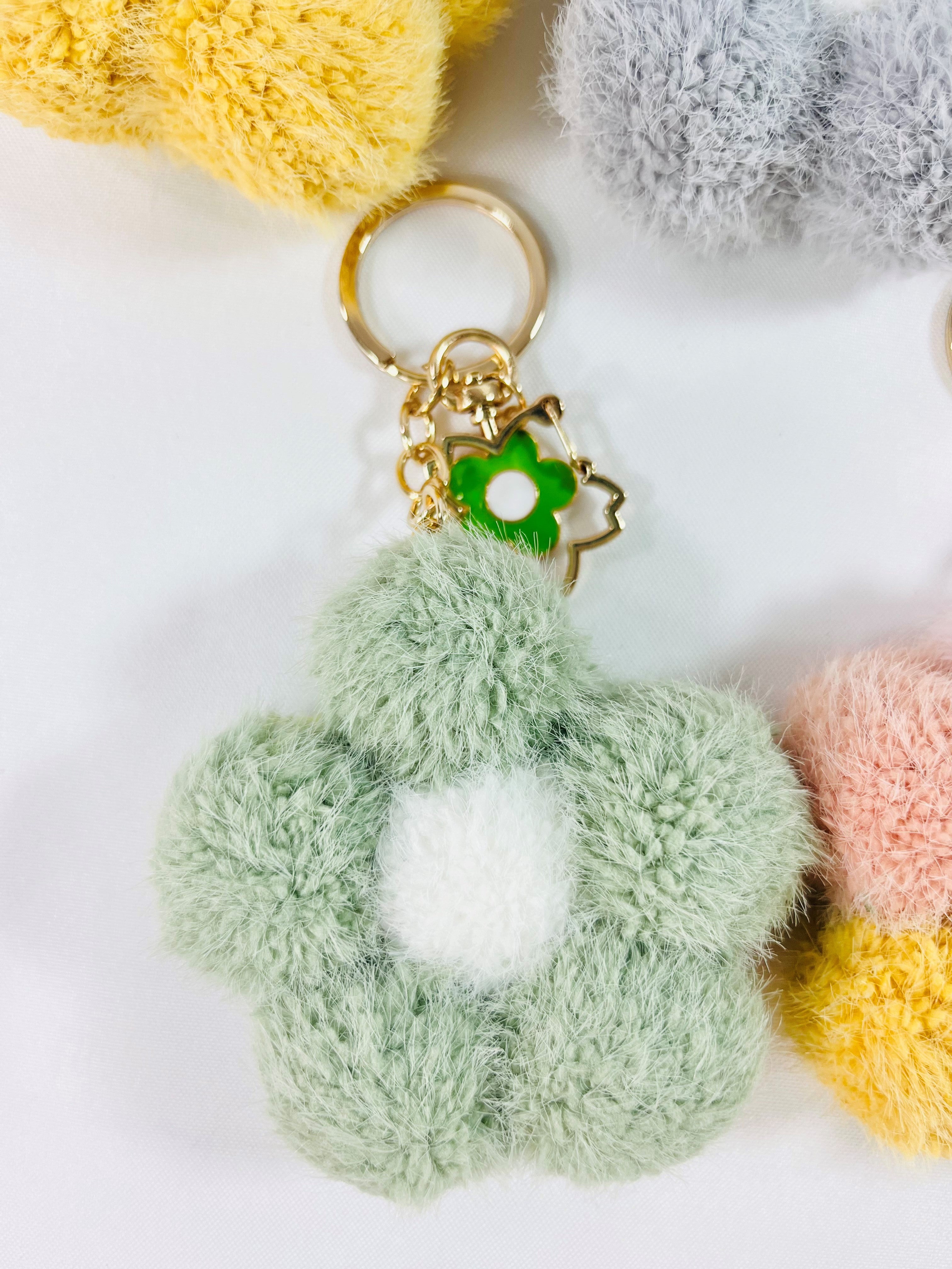 Fluffy Flower Keychain
