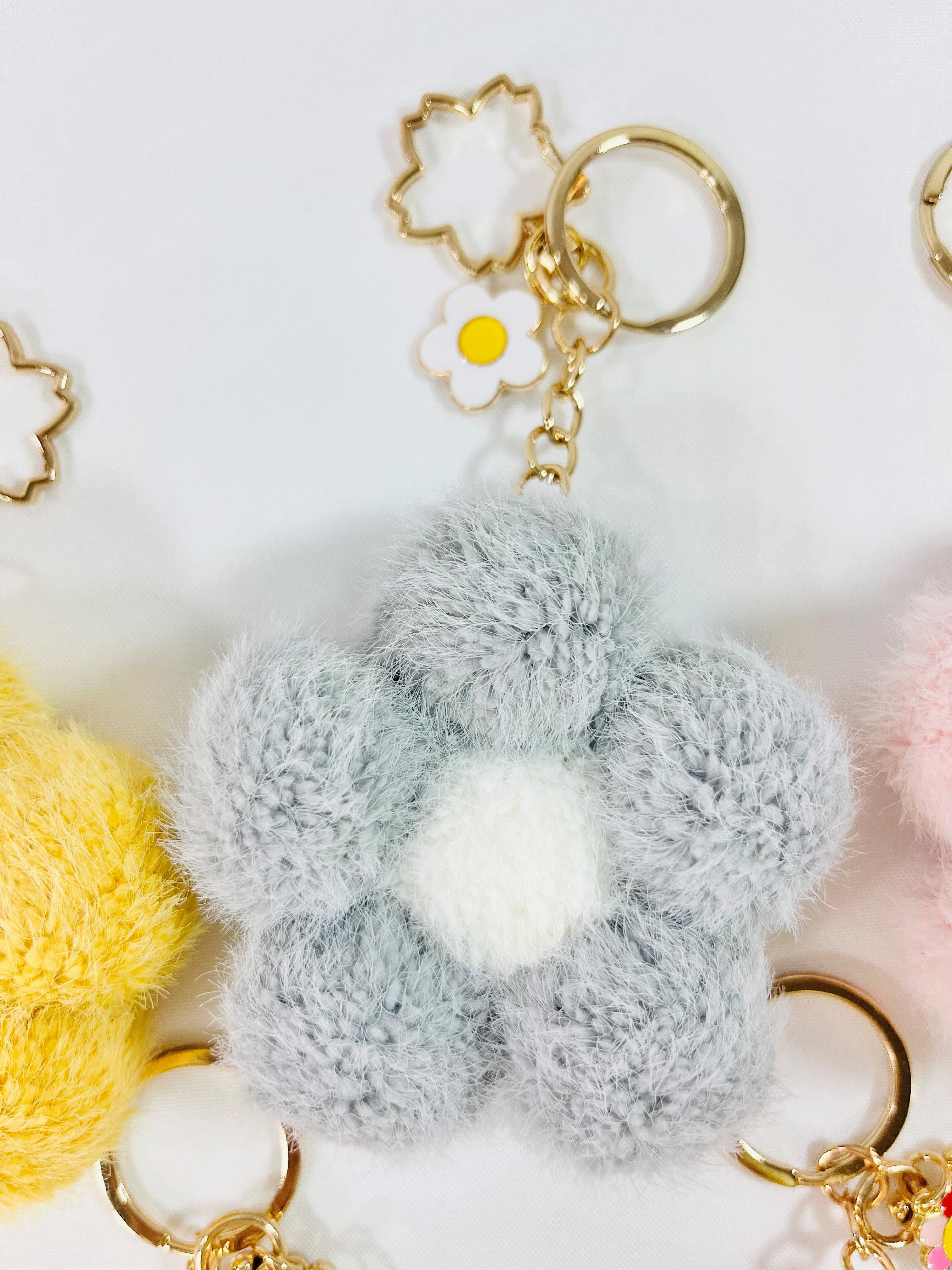 Fluffy Flower Keychain