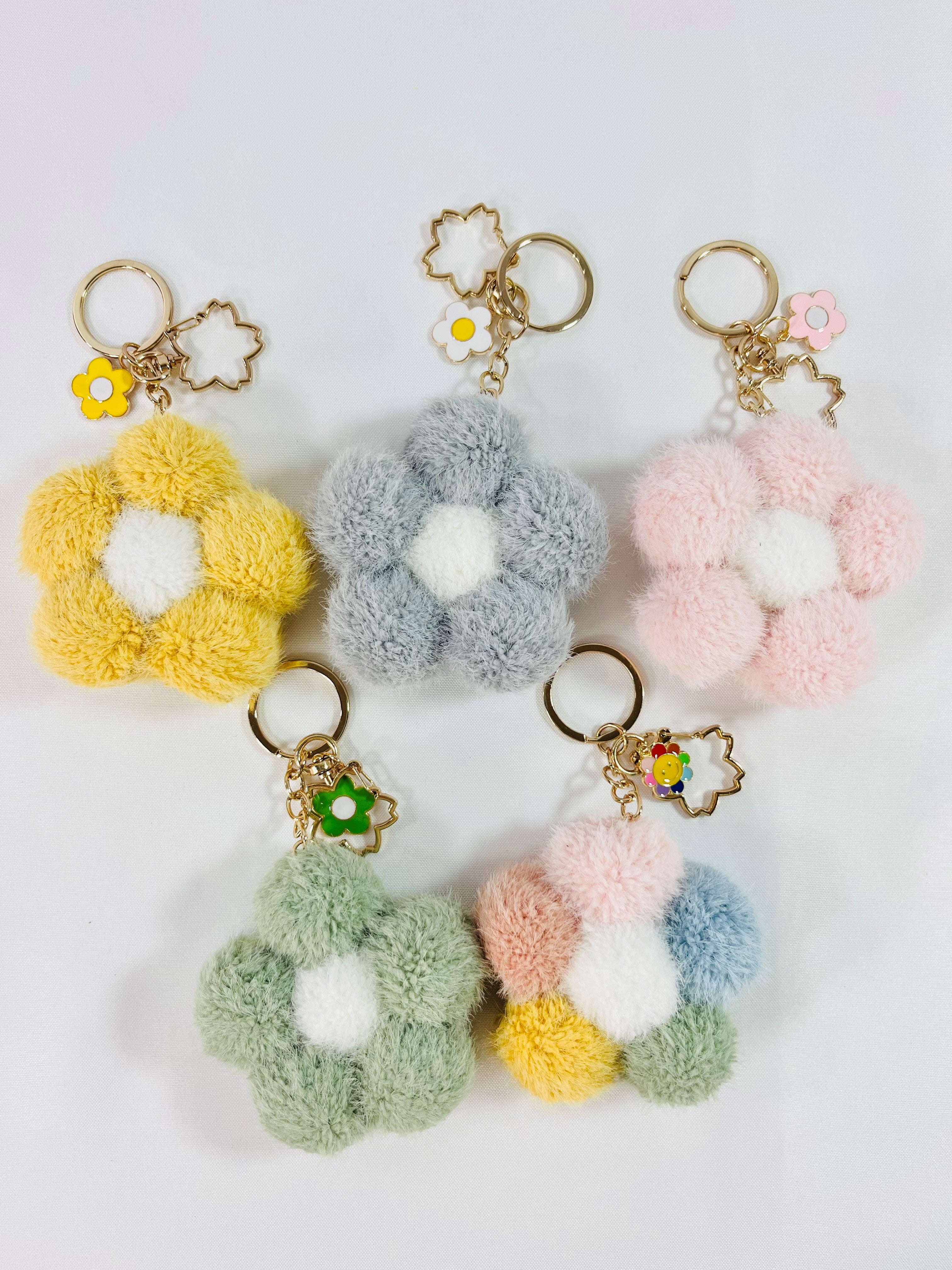 Fluffy Flower Keychain