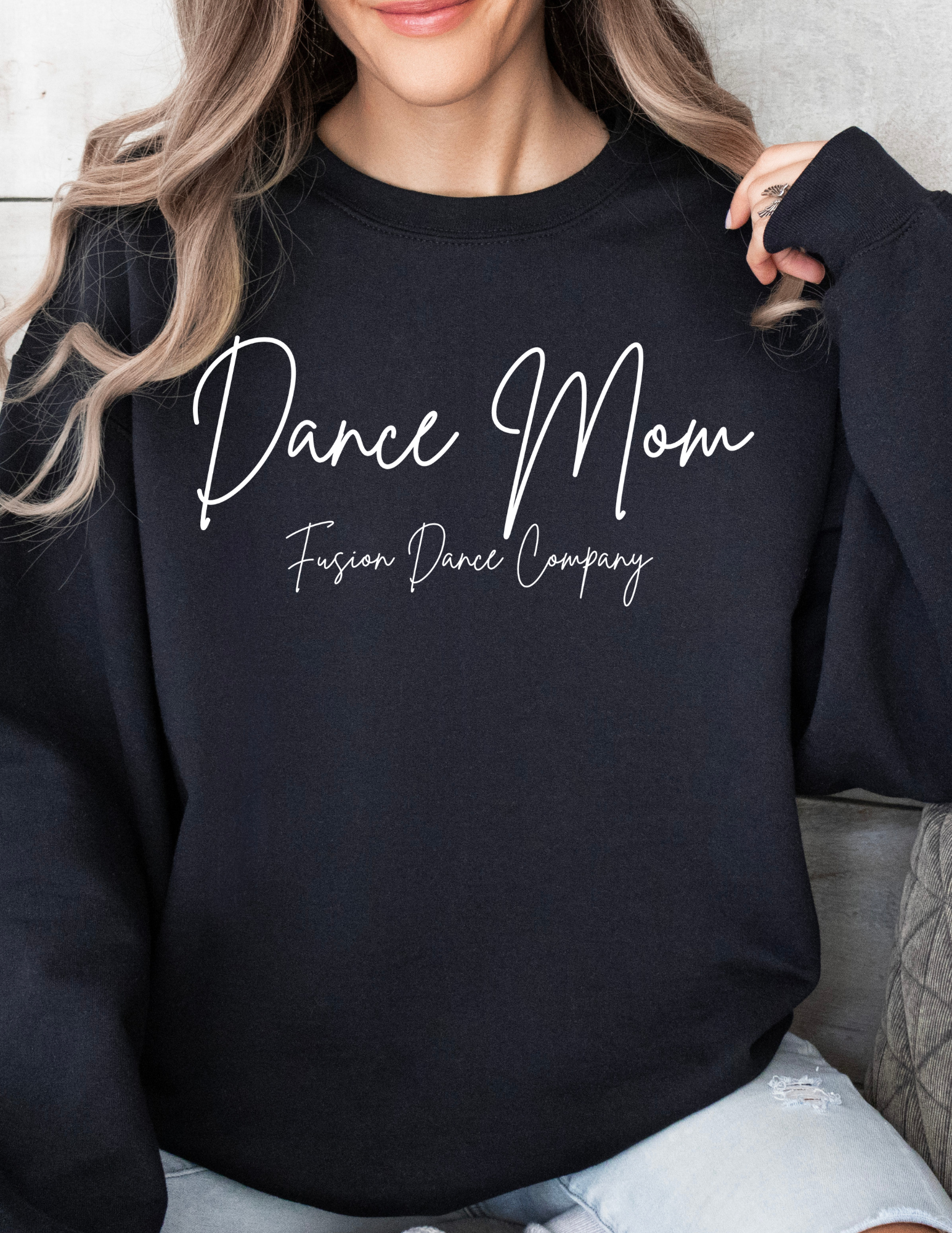 Fusion Dance Mom Puffy Print Crewneck