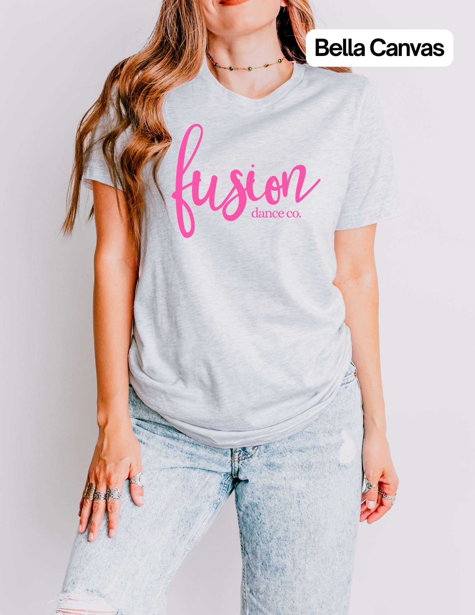 Custom Pink Fusion Dance Co Crewneck & T-Shirt