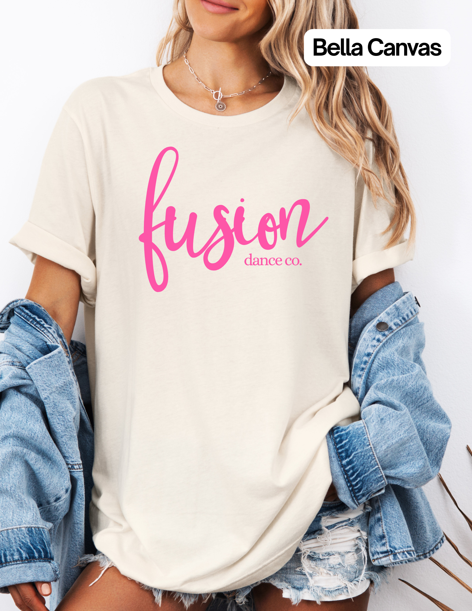 Custom Pink Fusion Dance Co Crewneck & T-Shirt