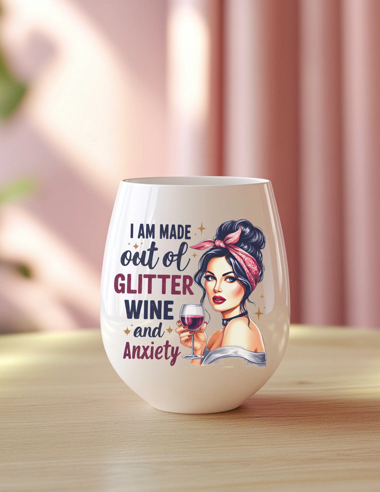 Funny Wine & Anxiety Tumbler