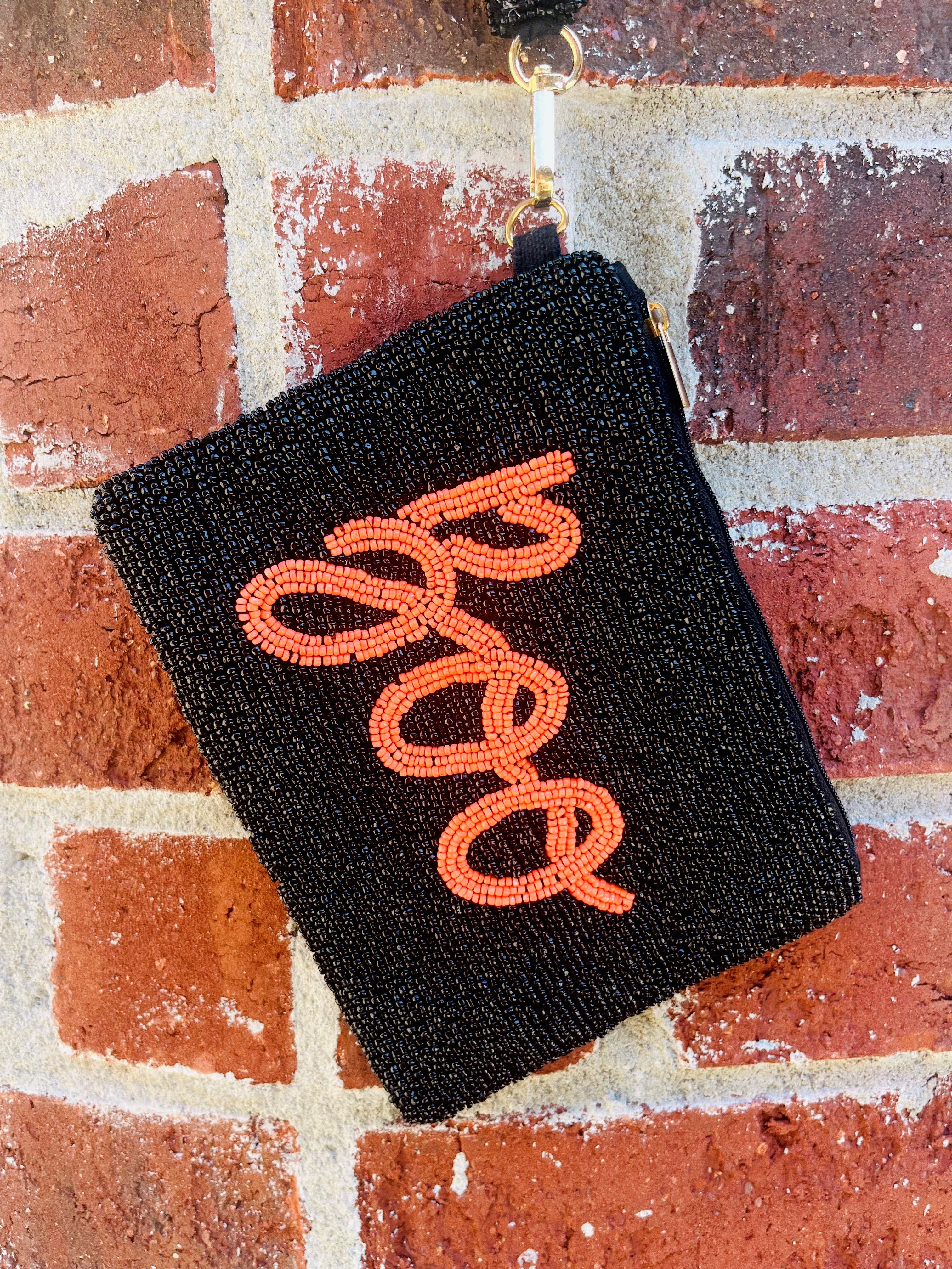 Boo Beaded Wristlet