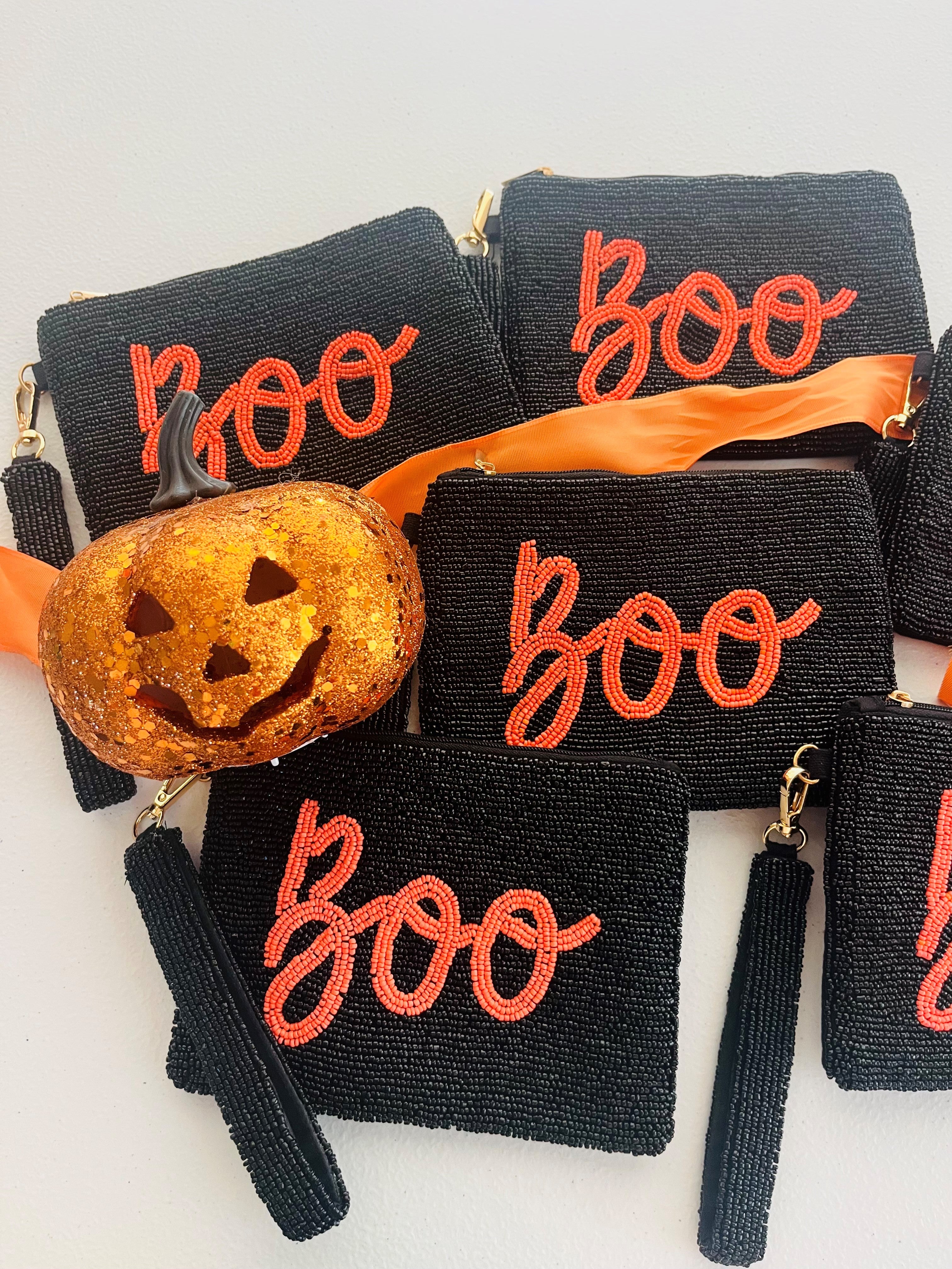 Boo Beaded Wristlet