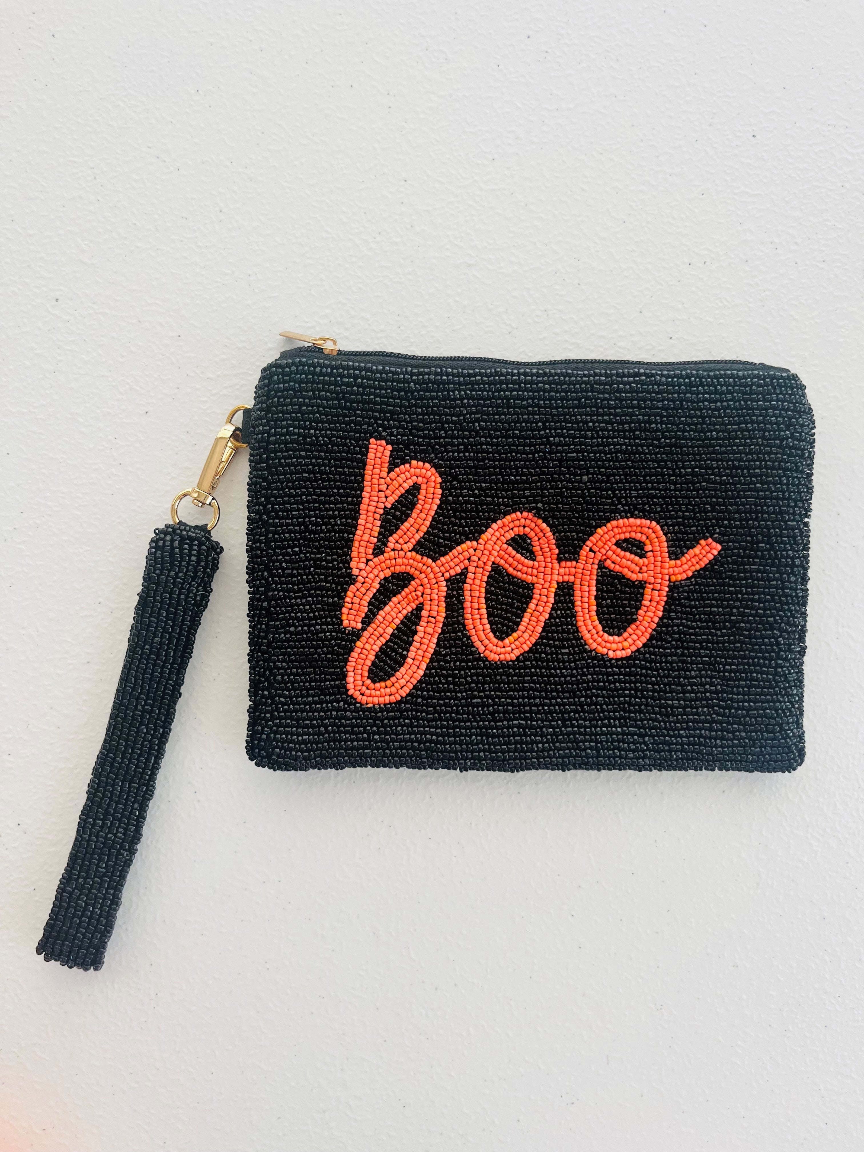 Boo Beaded Wristlet