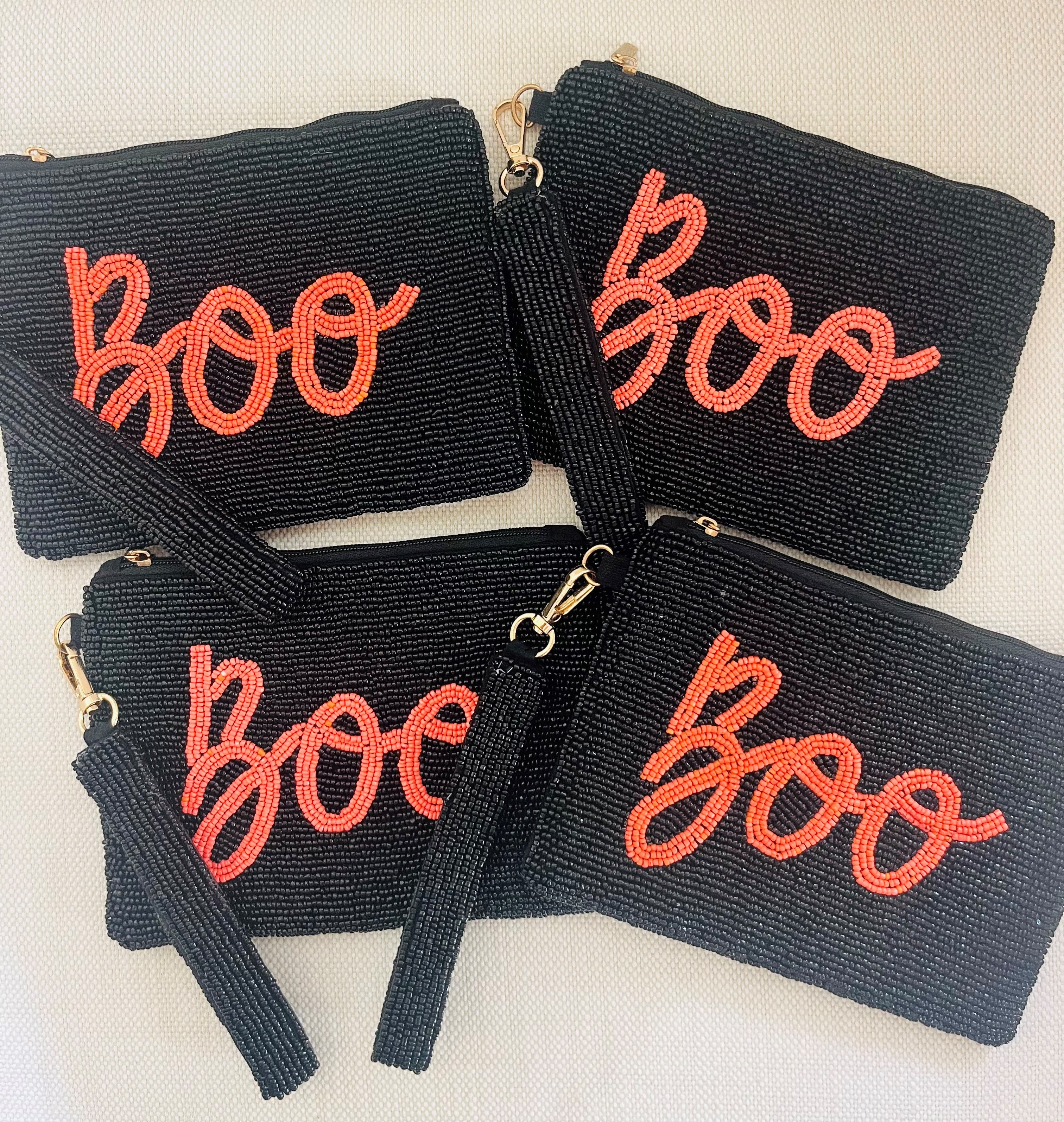 Boo Beaded Wristlet