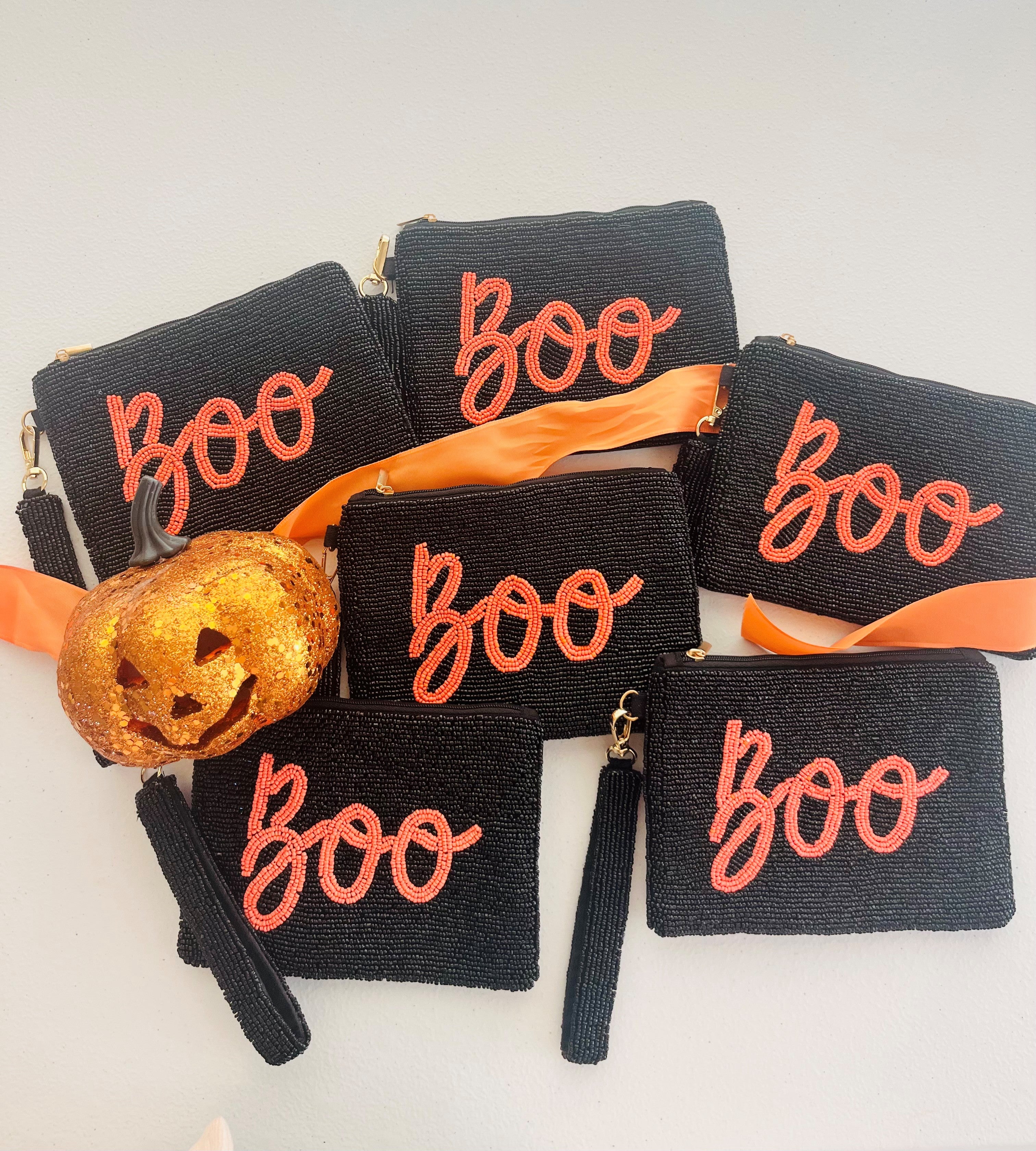 Boo Beaded Wristlet