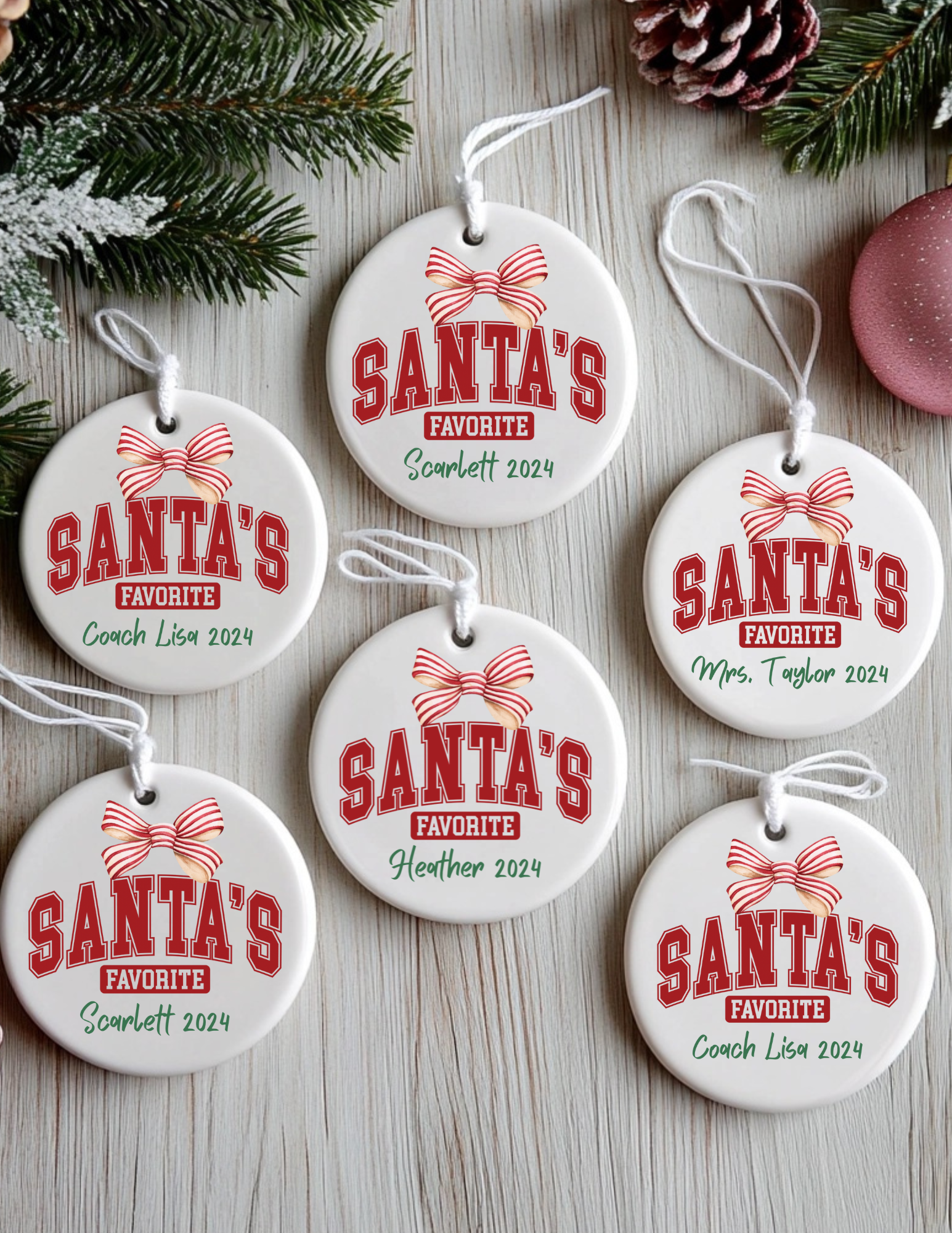Personalized Santa's Favorite Ornament