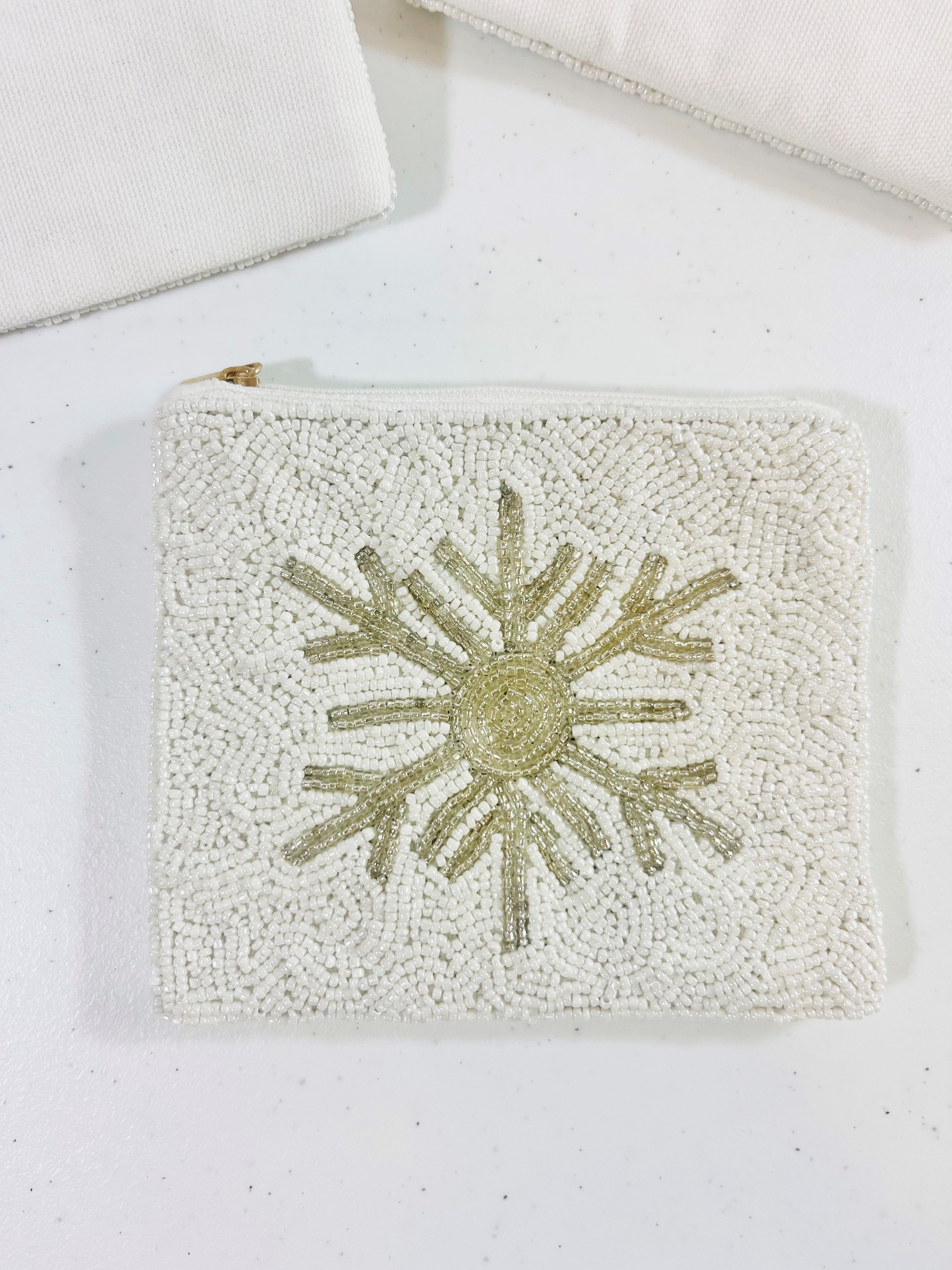 Holiday Beaded Coin Pouch