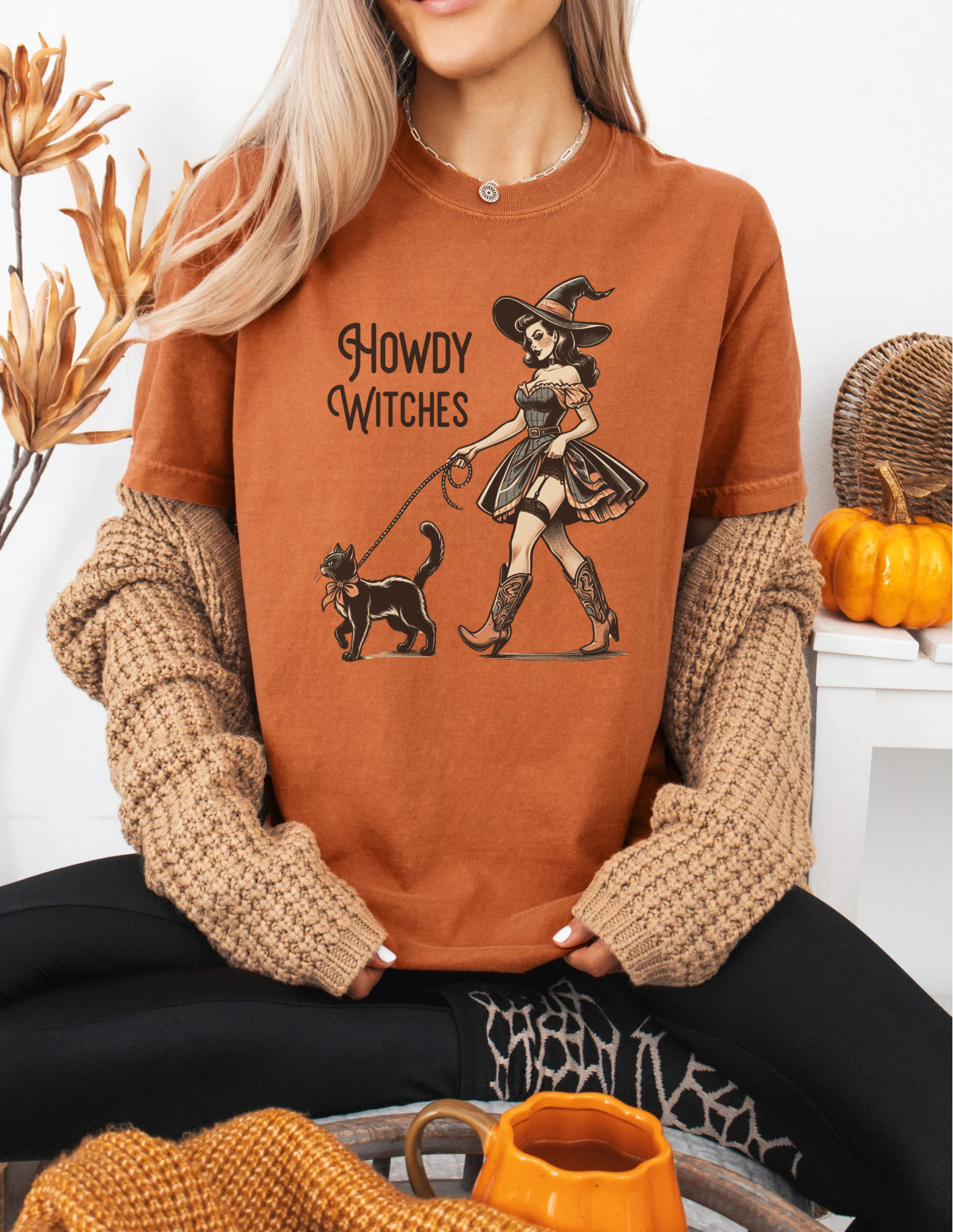 Western Vintage Witch Halloween Shirt