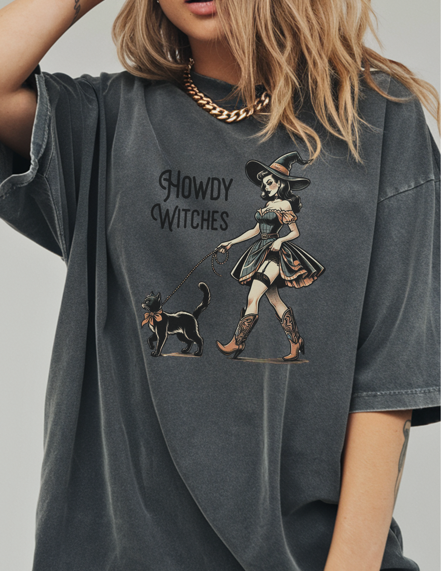 Western Vintage Witch Halloween Shirt
