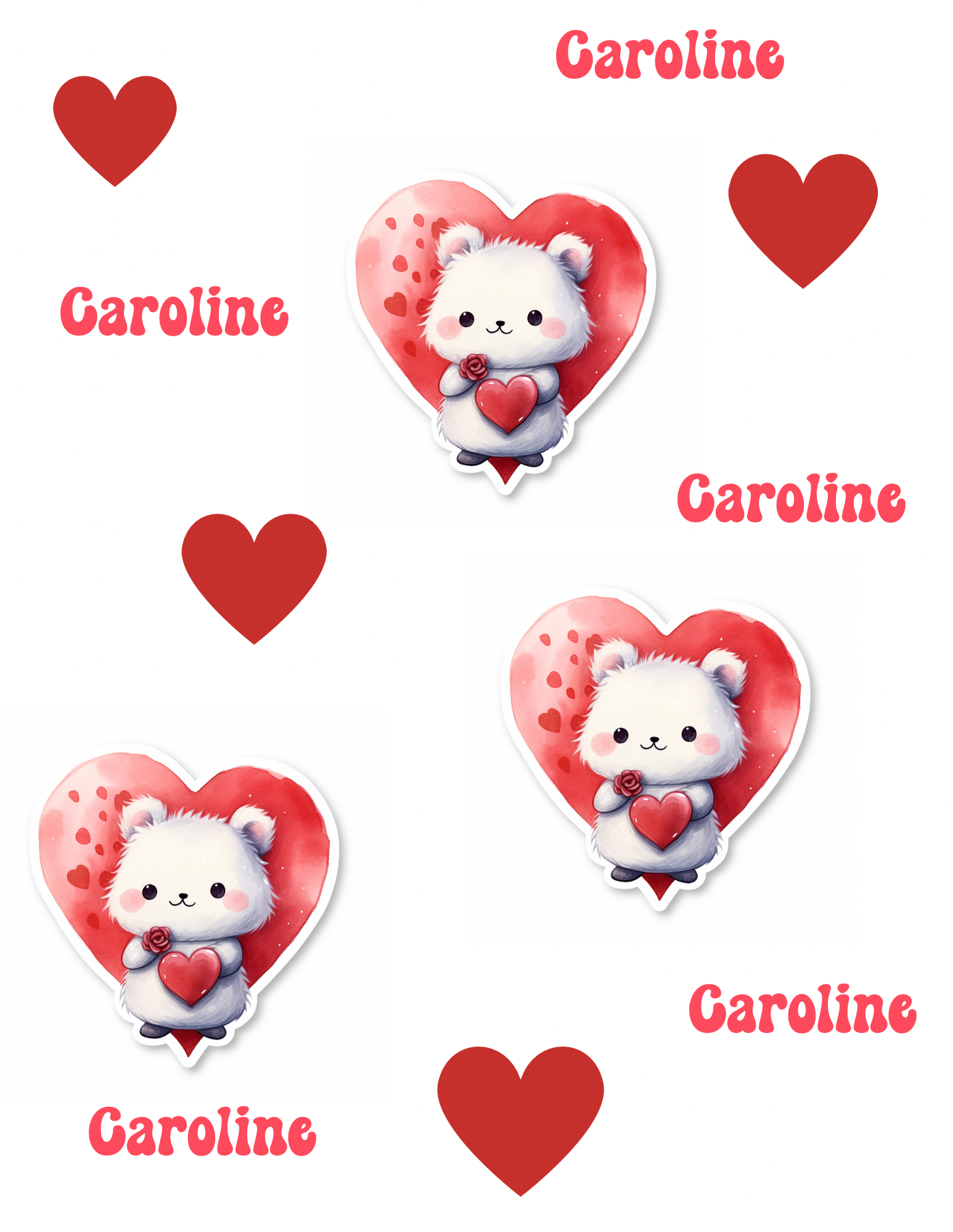 Custom Valentines Day Gift Wrap For Girl