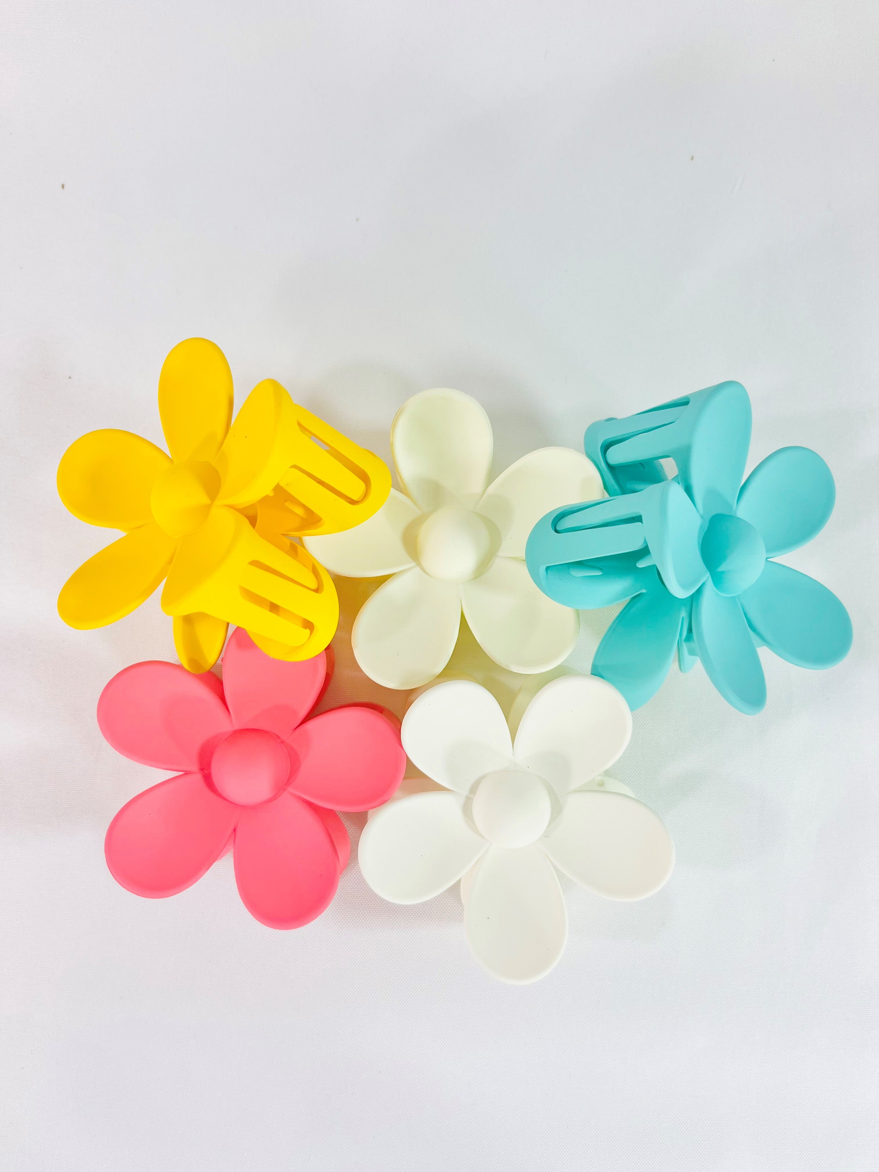 Large Flower Hair Claw Clips
