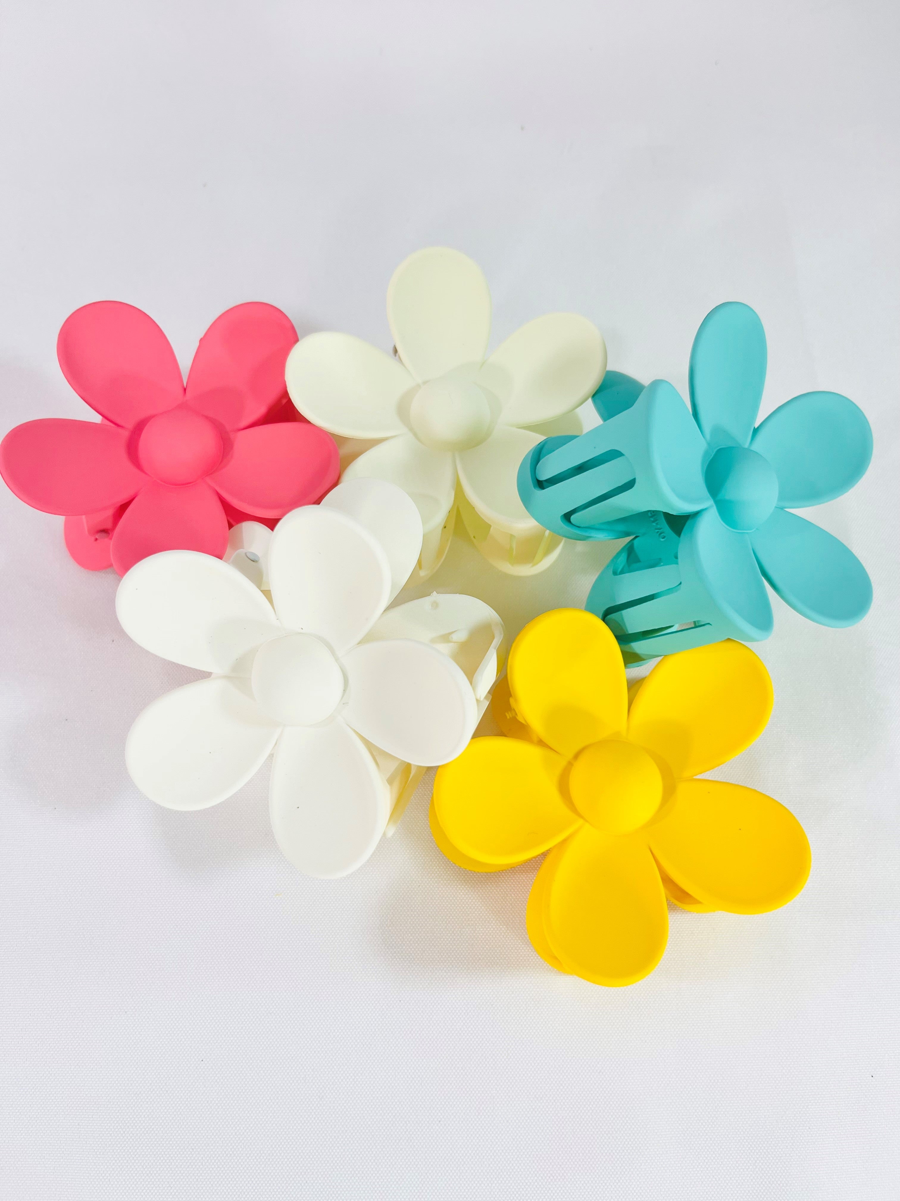 Large Flower Hair Claw Clips