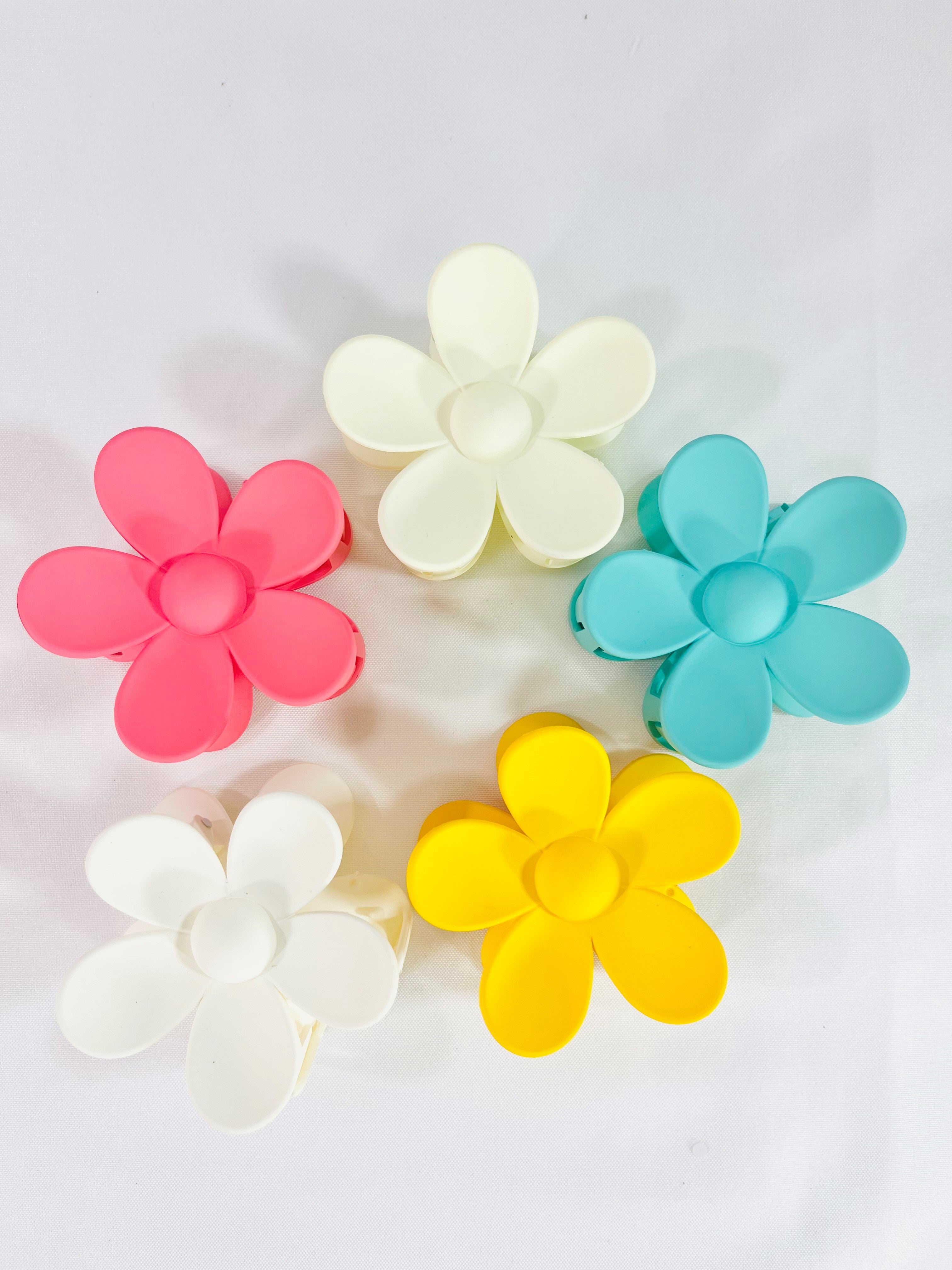 Large Flower Hair Claw Clips