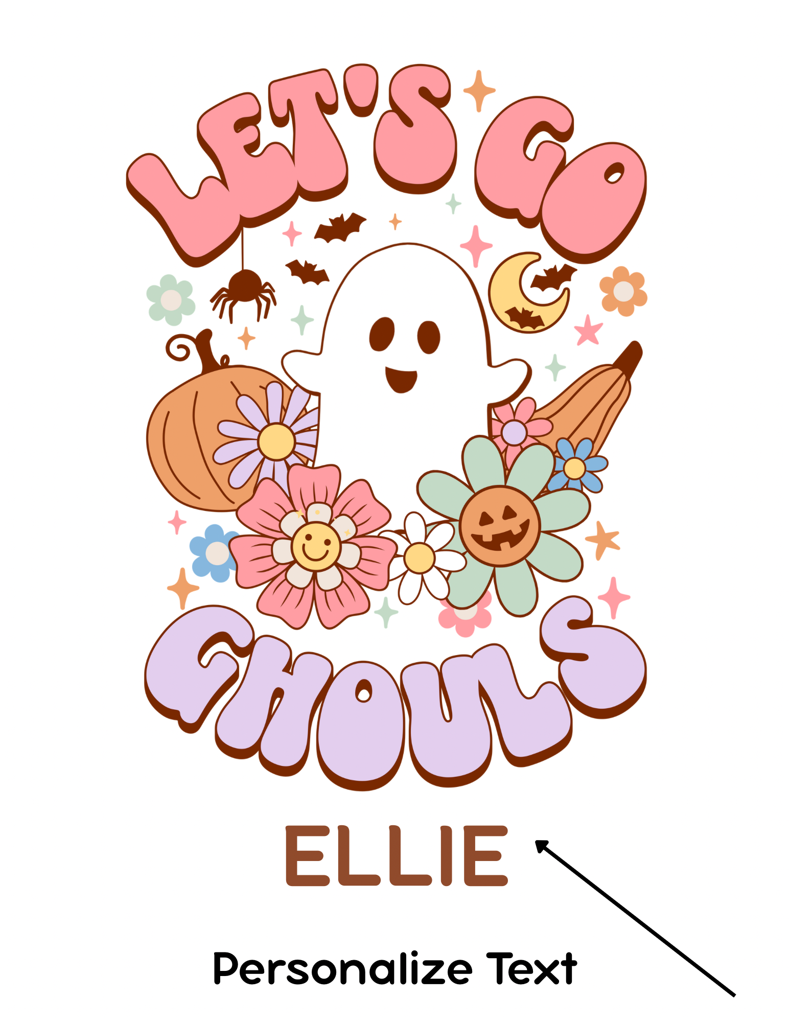 Cute Let’s Go Ghouls Halloween Tote Bag