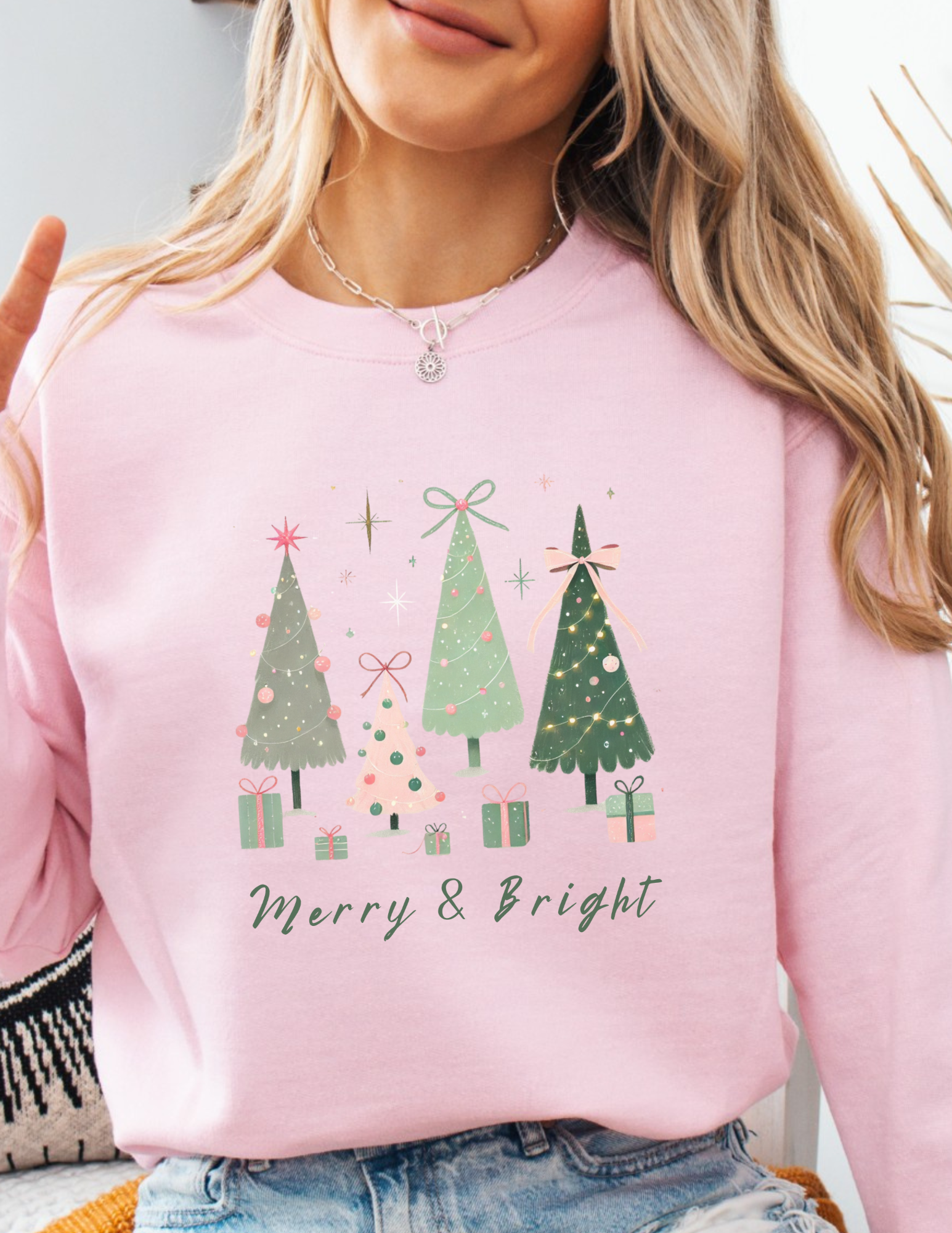 Merry And Bright Coquette Tree Shirt
