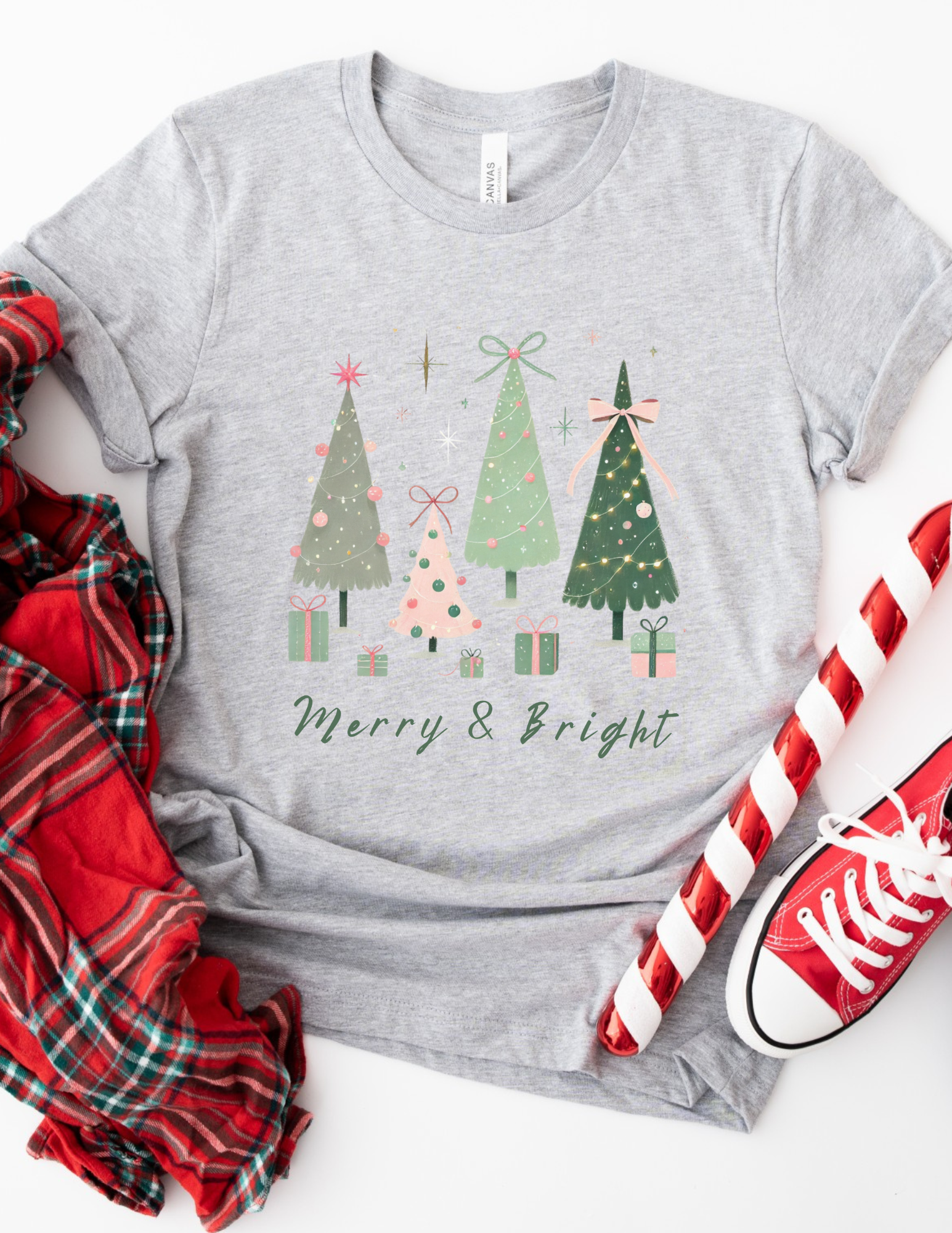 Merry And Bright Coquette Tree Shirt