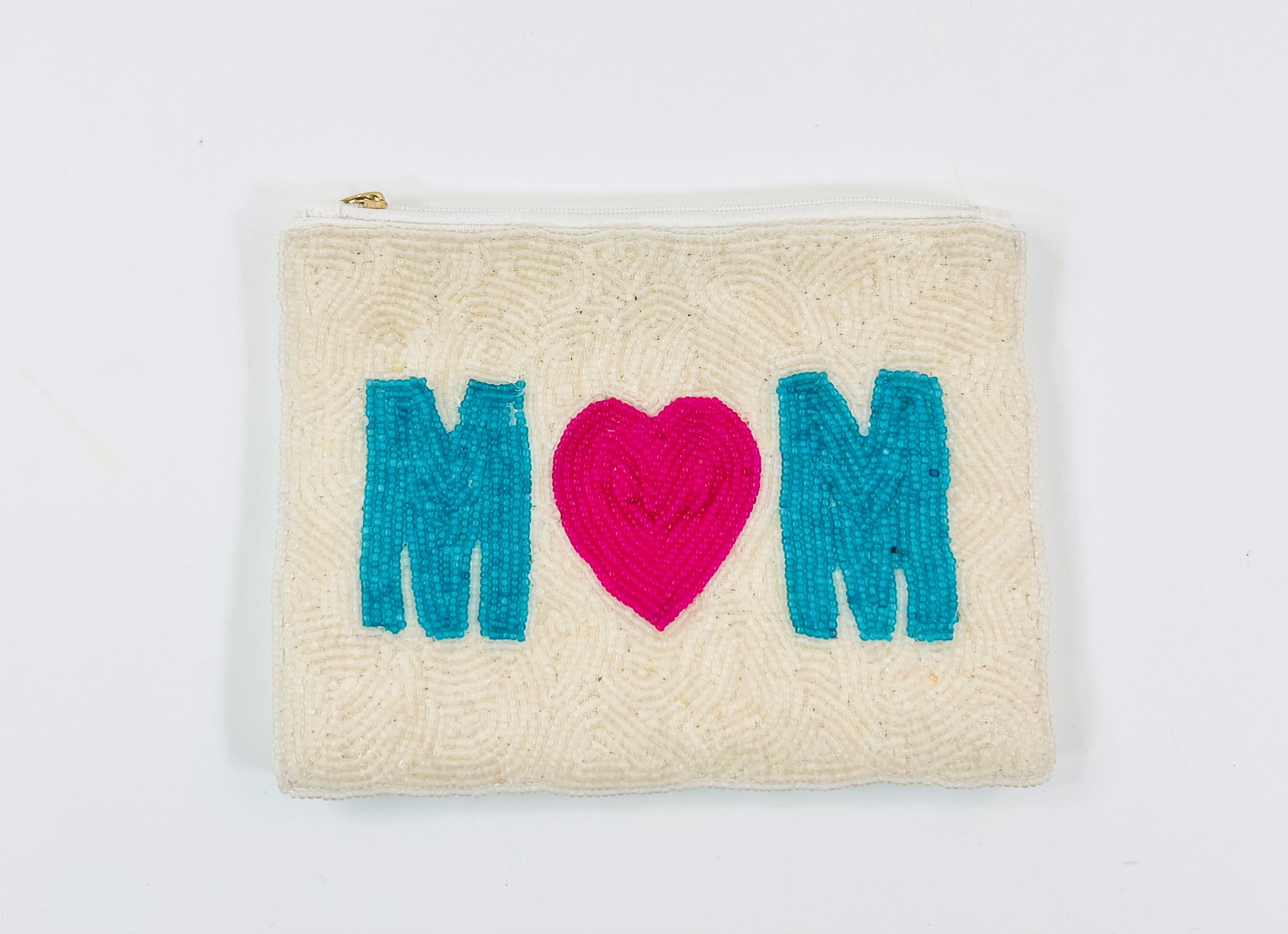 Mom Hand Beaded Coin Purse