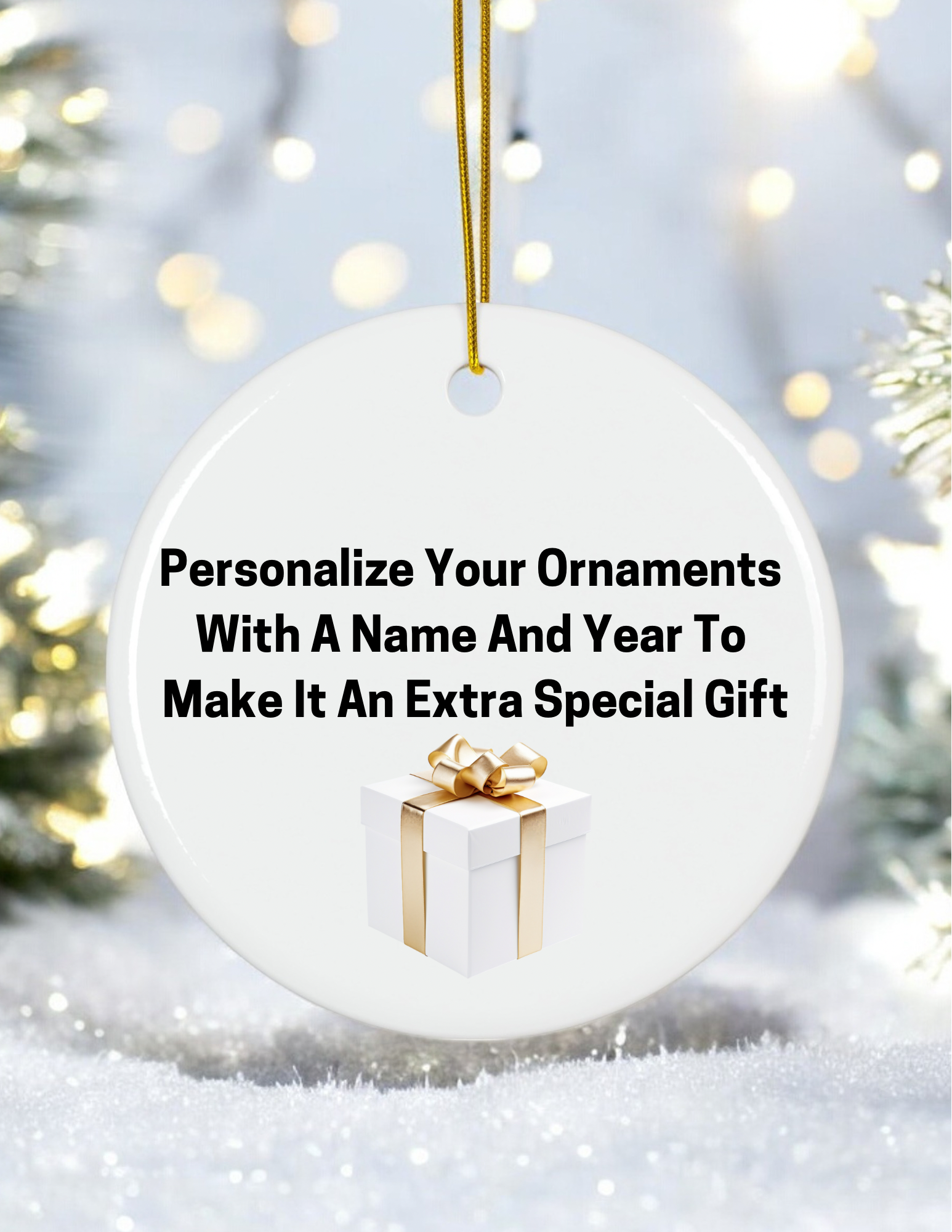 Personalized Highland Cow Ornament