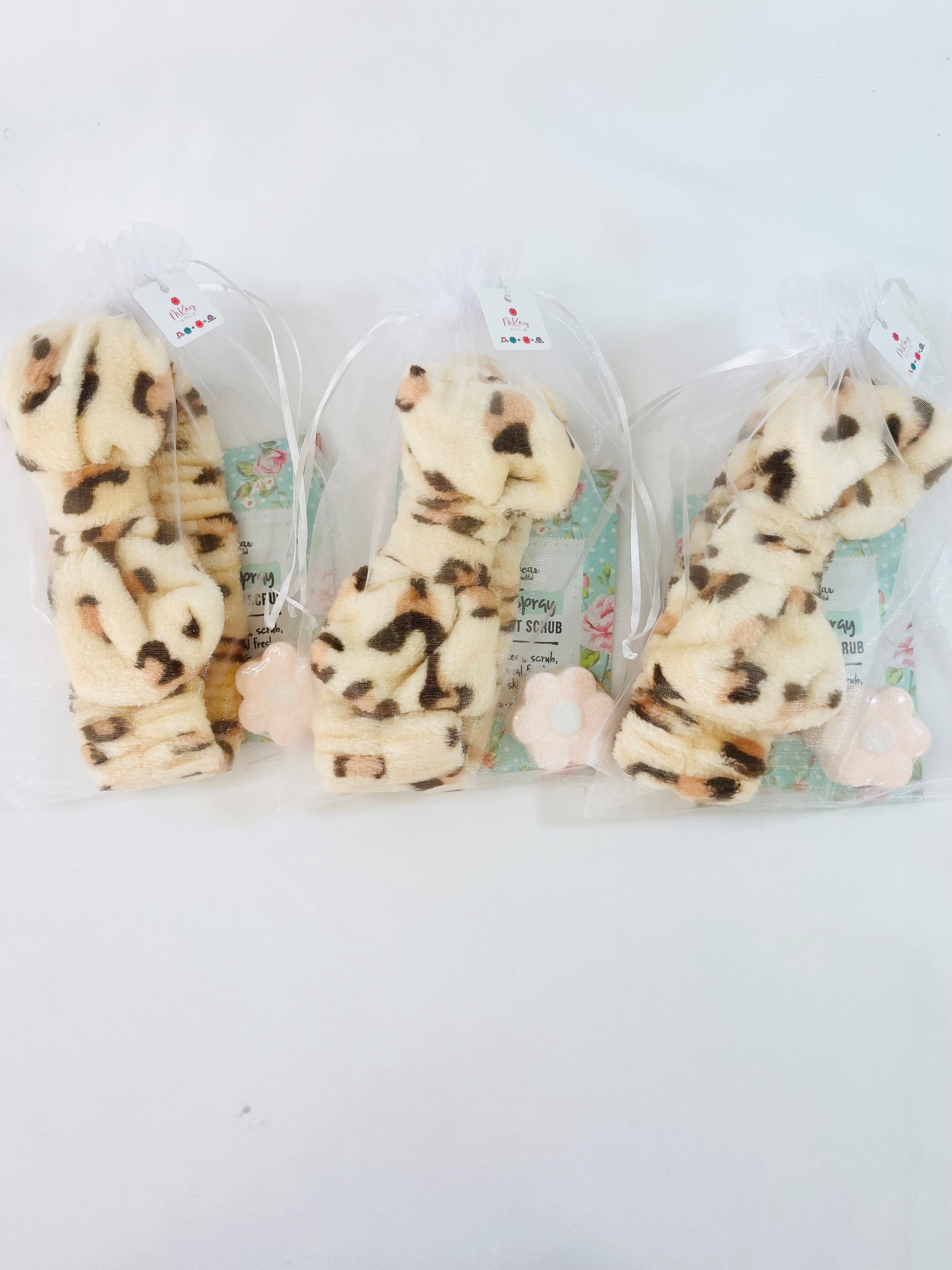 Leopard Print Spa Party Favor