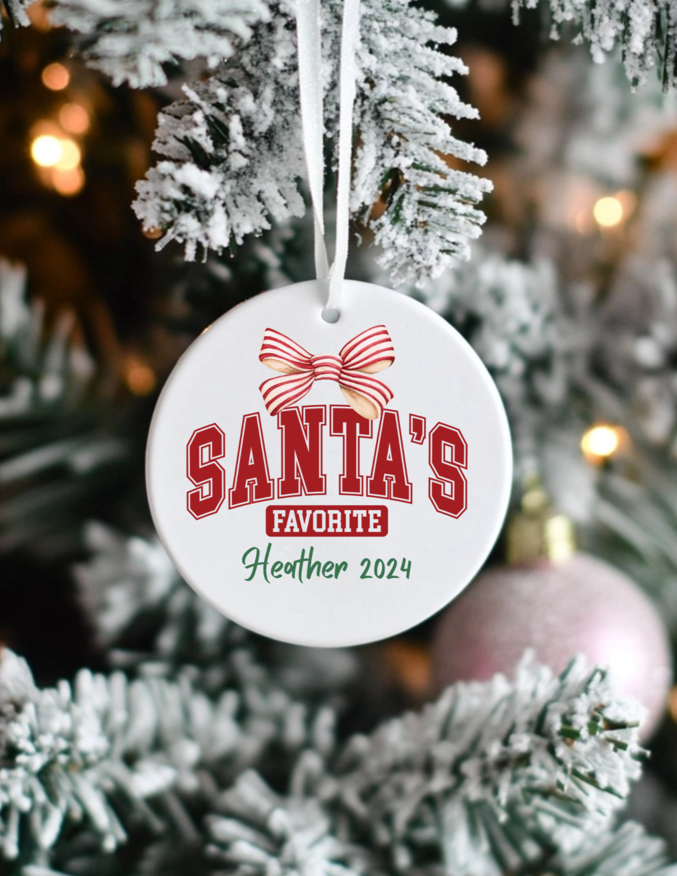 Personalized Santa's Favorite Ornament