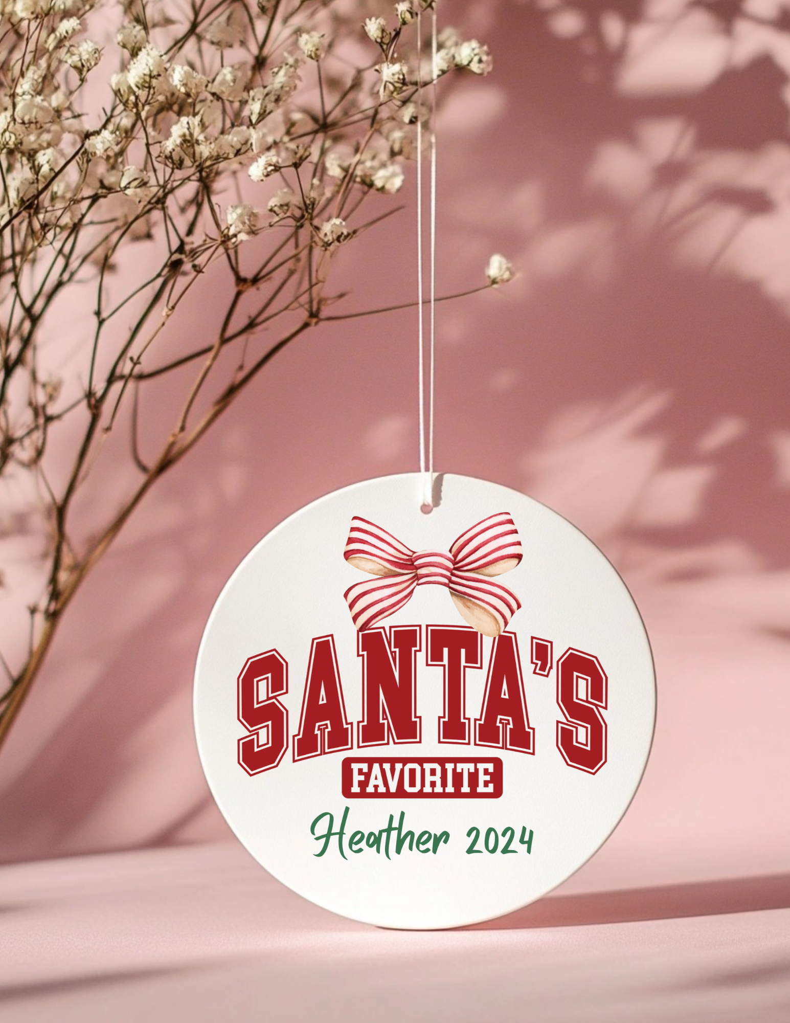 Personalized Santa's Favorite Ornament