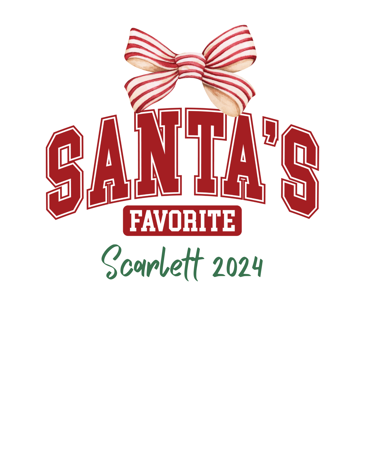 Personalized Santa's Favorite Ornament