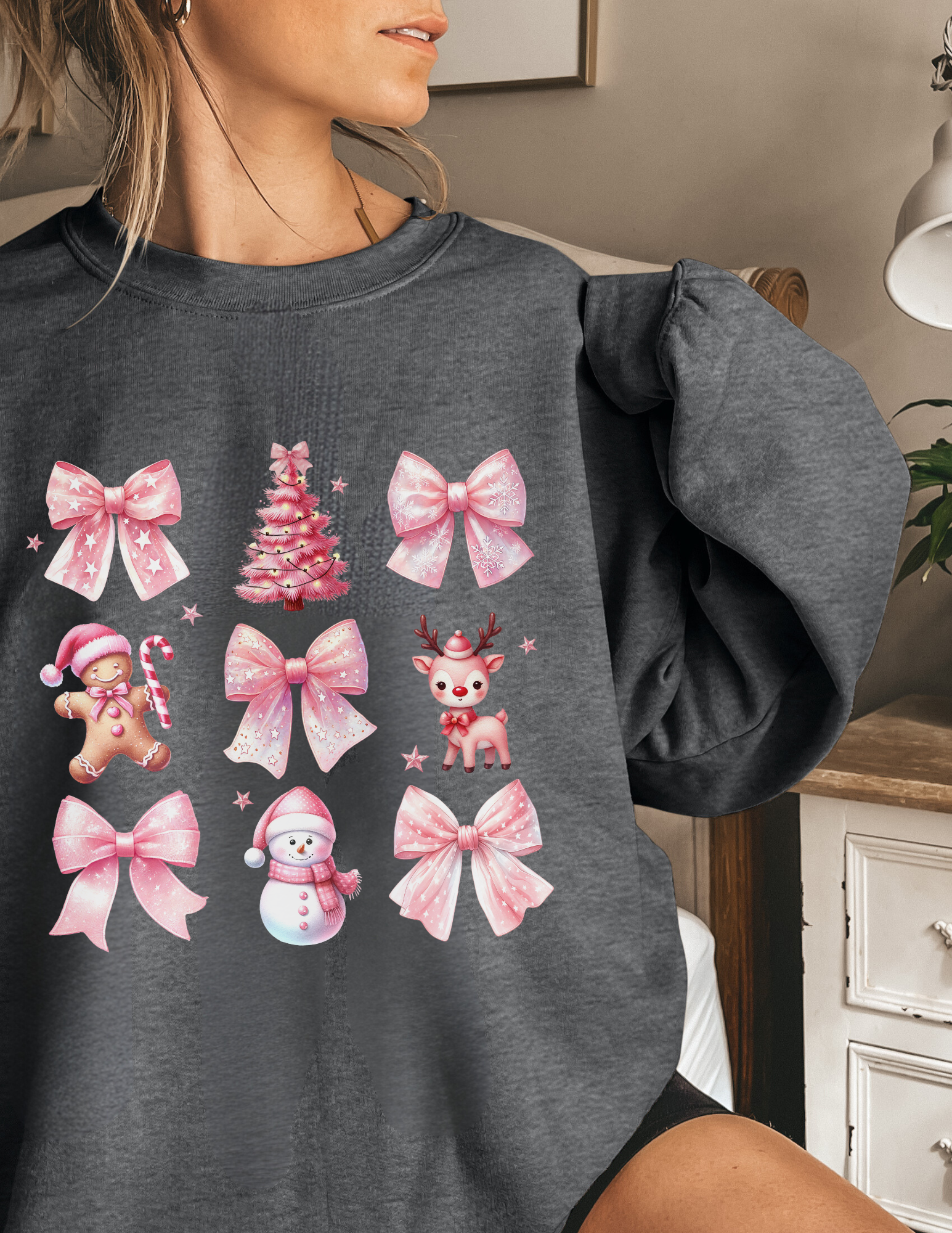 Pink Christmas Coquette Shirt