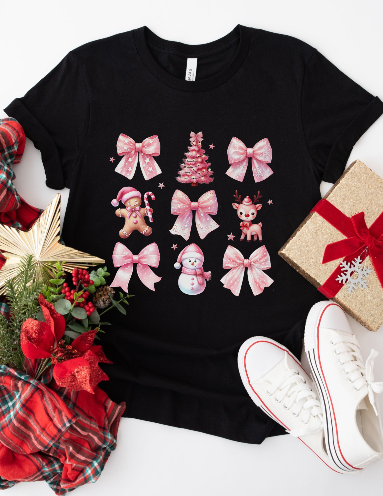 Pink Christmas Coquette Shirt