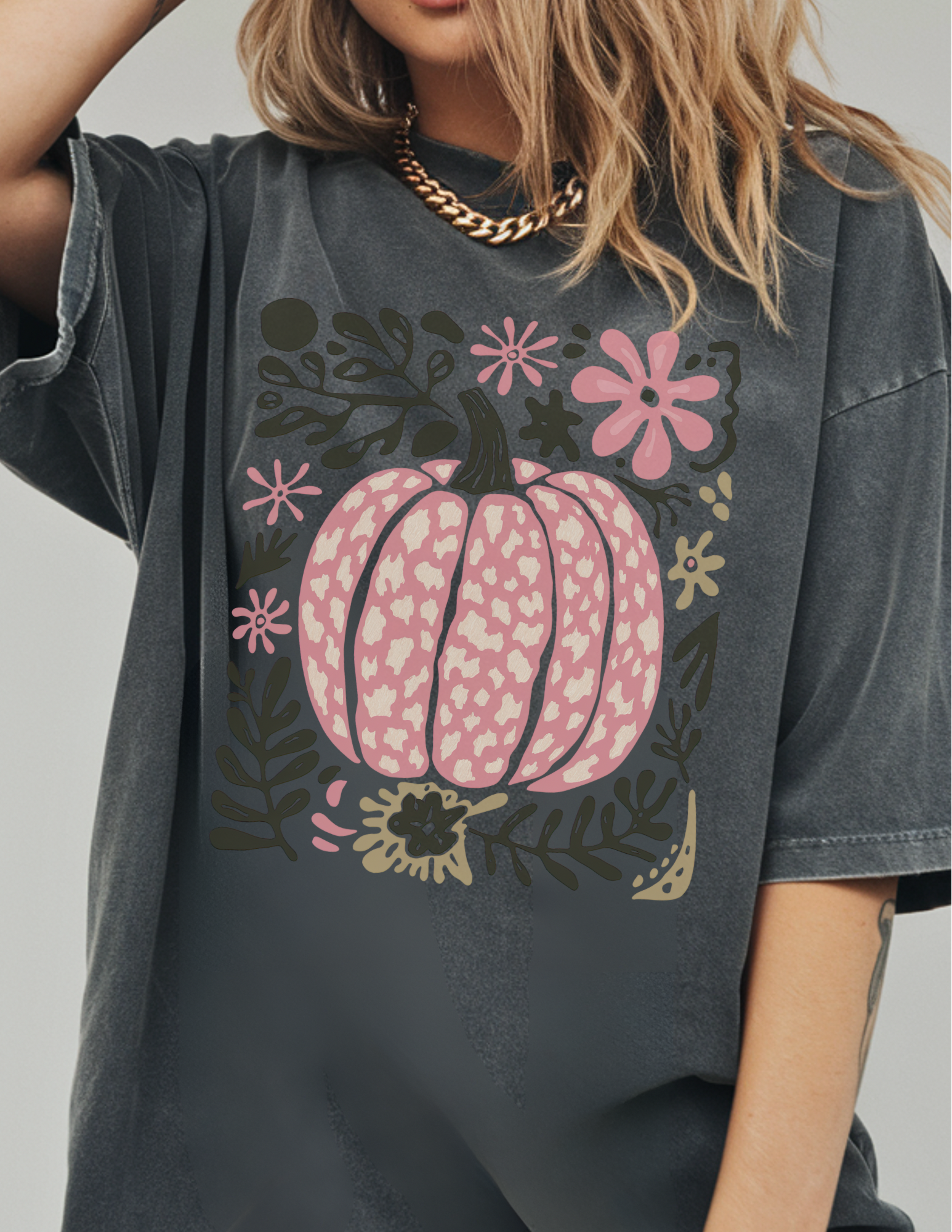 Leopard Print Pumpkin Shirt