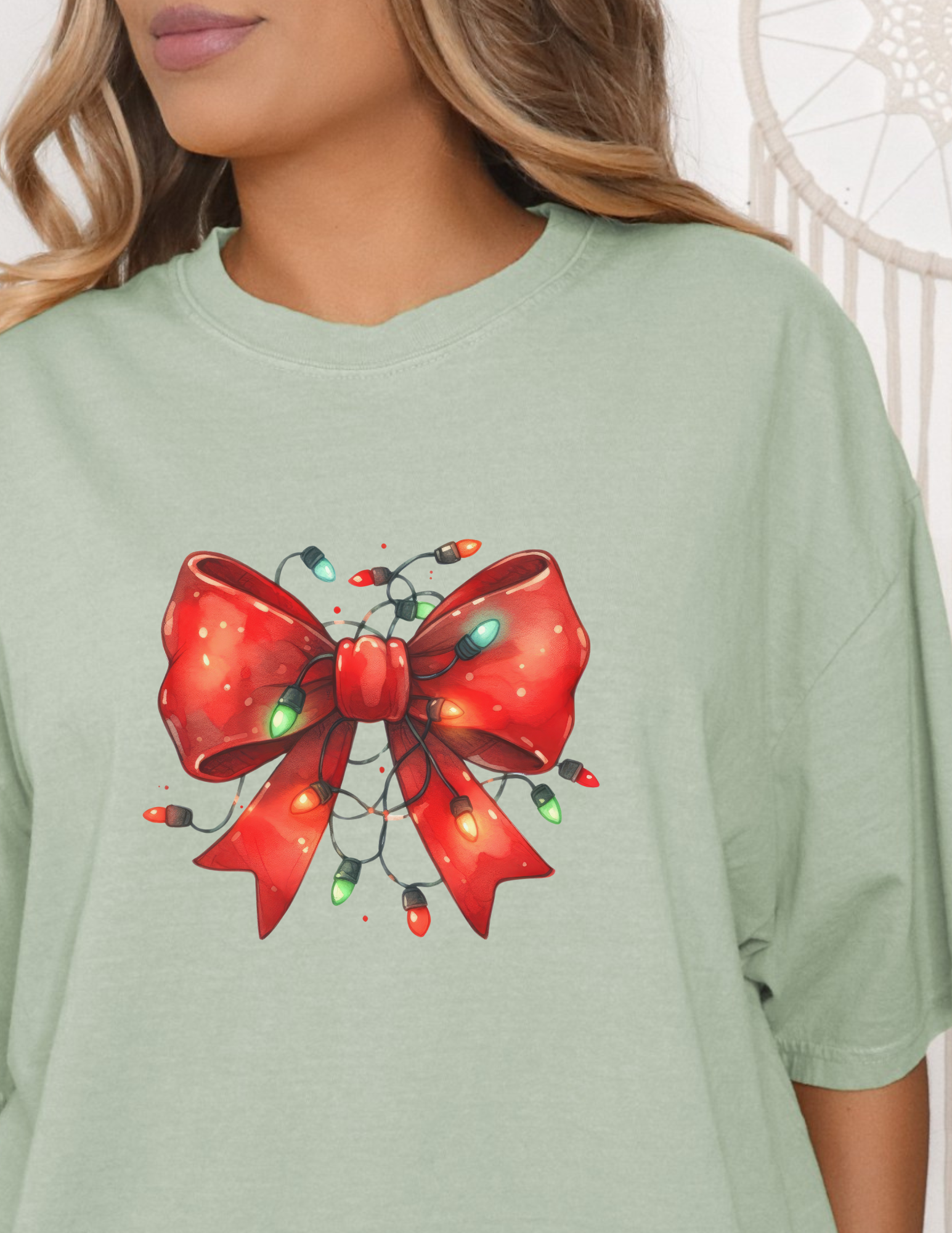 Red Coquette Bow Christmas Shirt