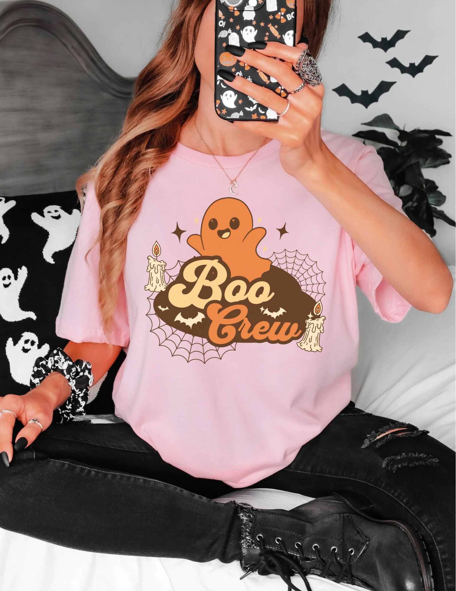 Cute Retro Boo Crew Shirt