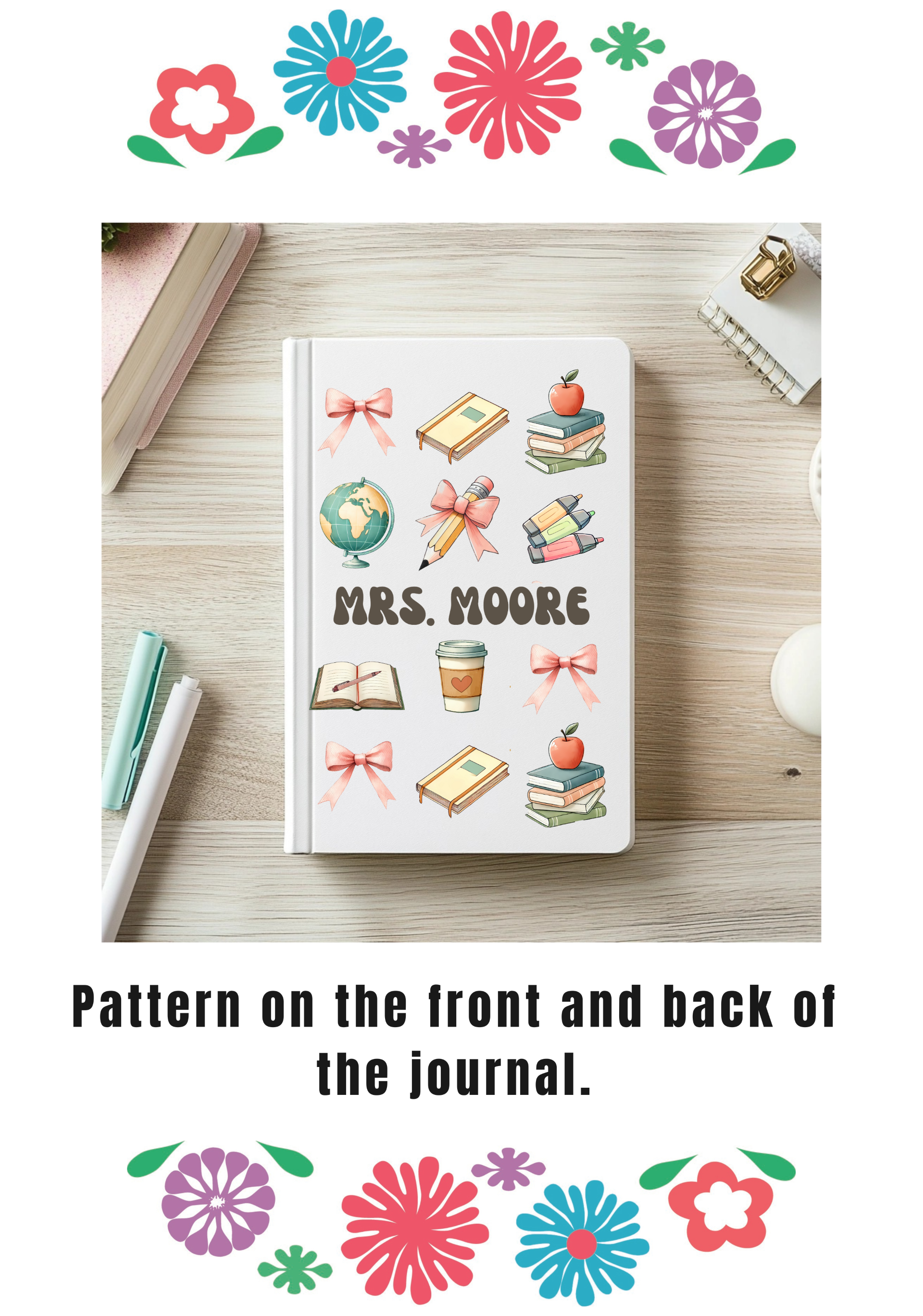 Personalized Aesthetic Teacher Journal
