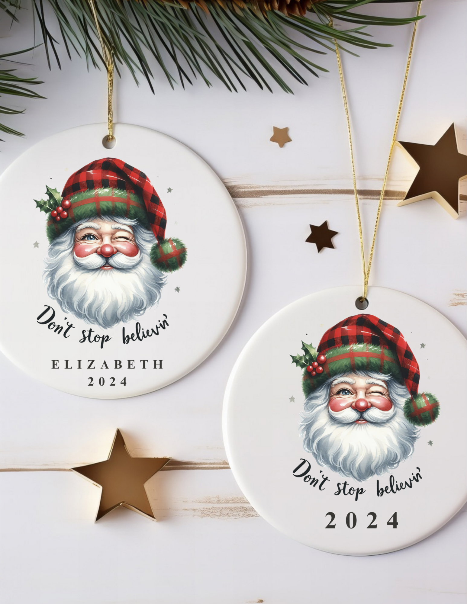 Santa Wink Ornament