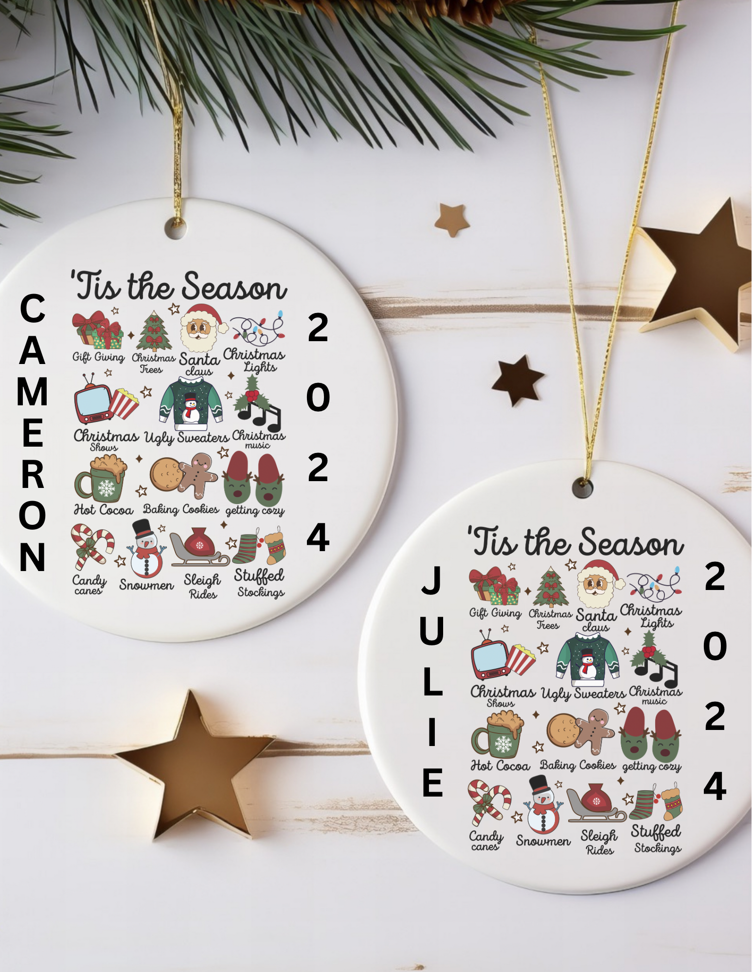 Personalized Tis The Season Ornament