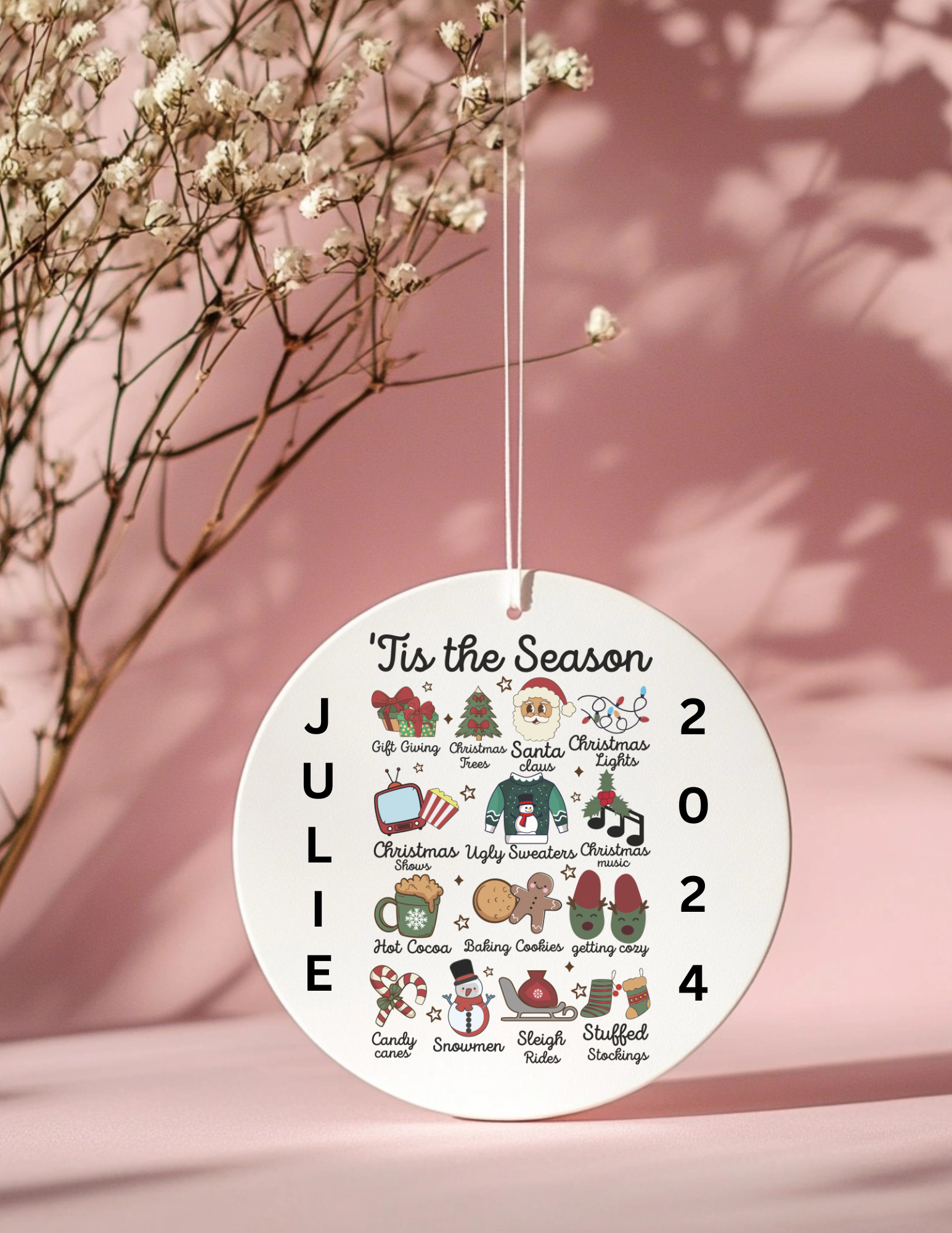 Personalized Tis The Season Ornament