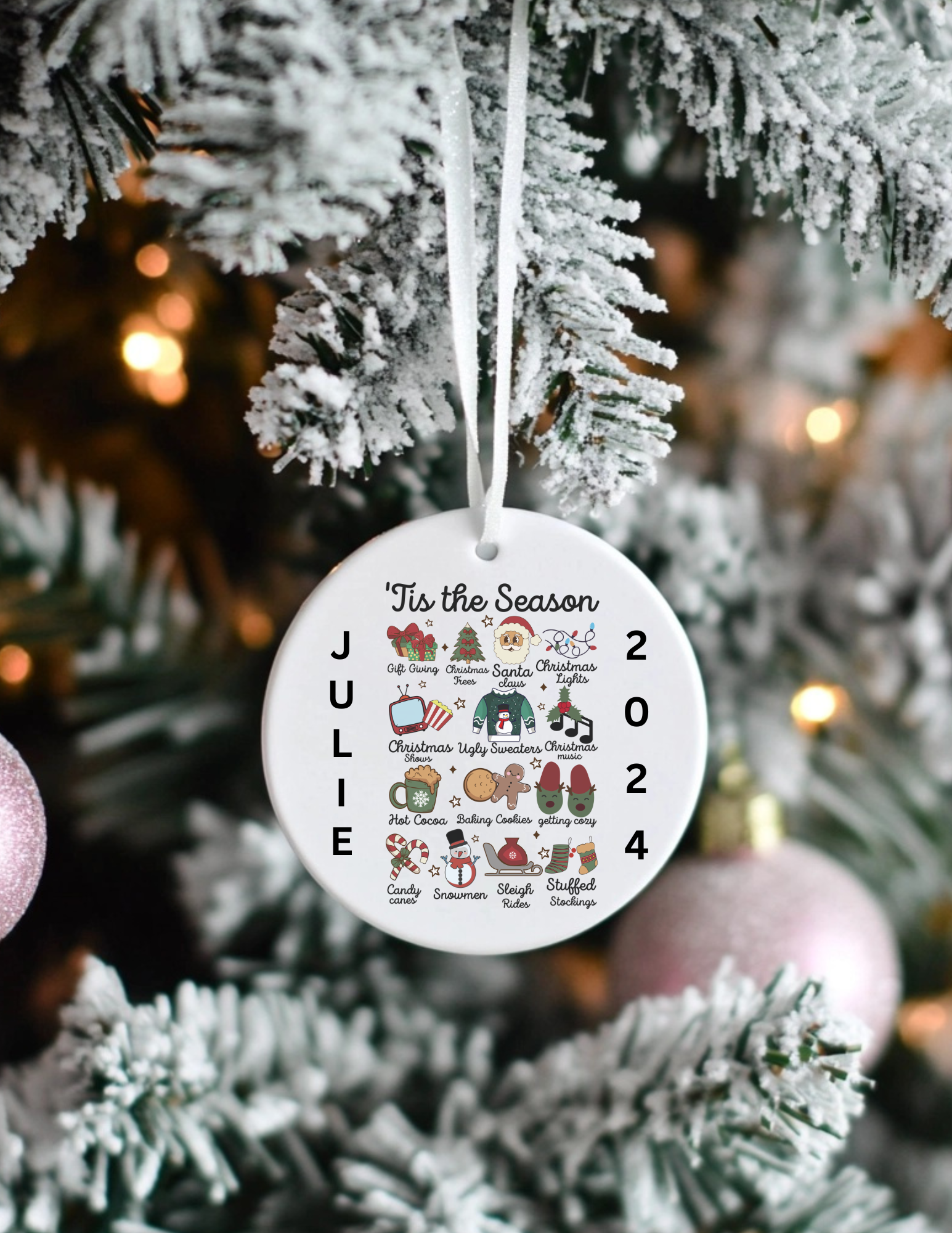 Personalized Tis The Season Ornament