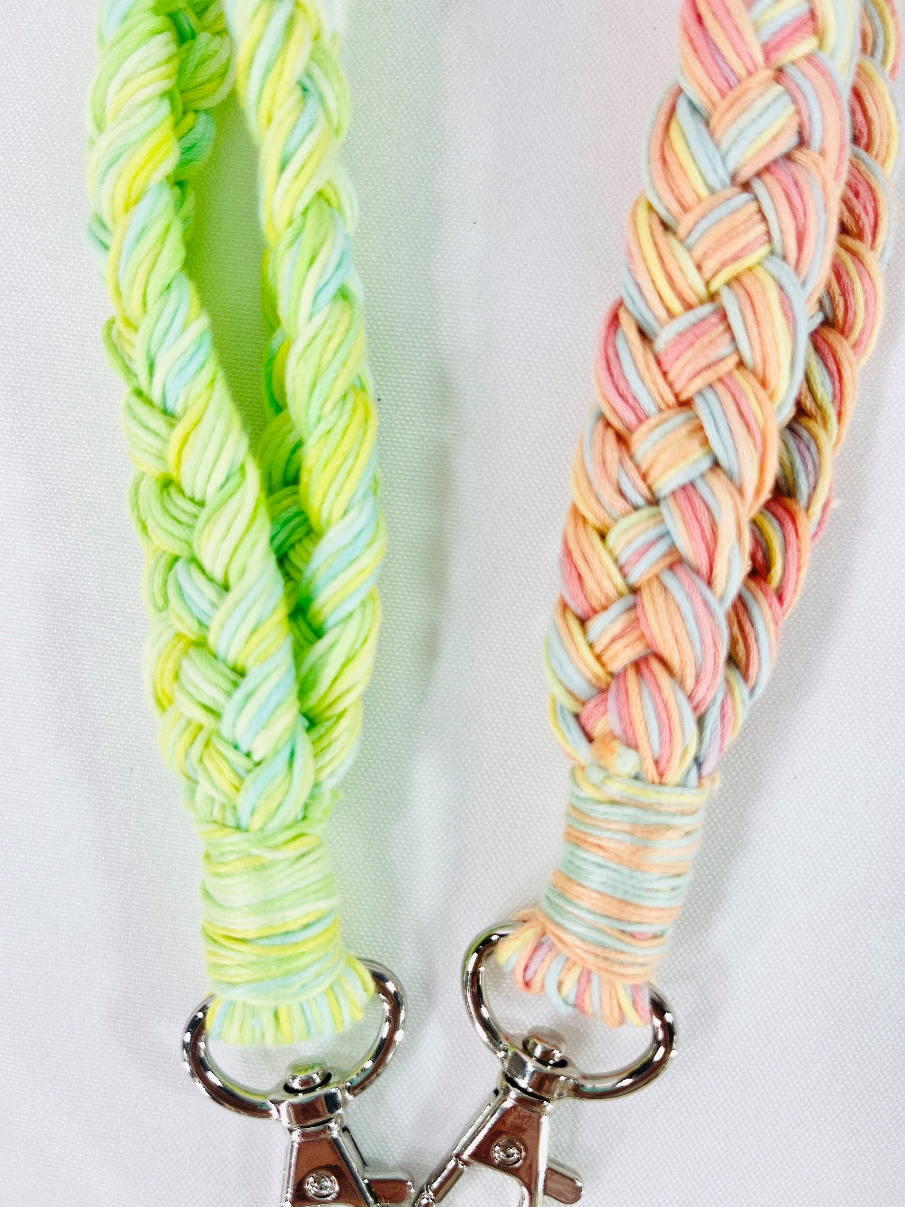 Wristlet Keychains- Braided Cotton & Macrame