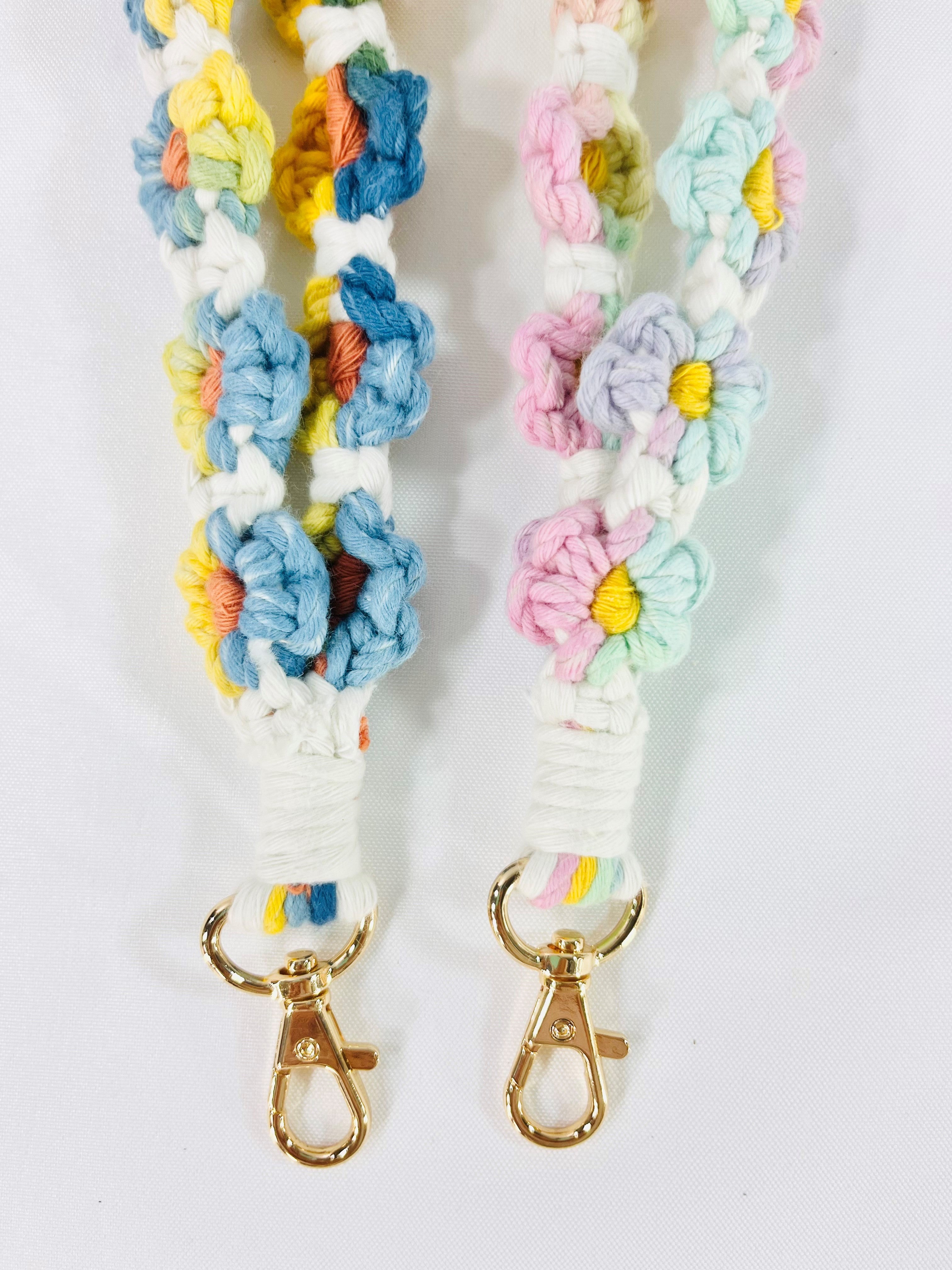 Wristlet Keychains- Braided Cotton & Macrame