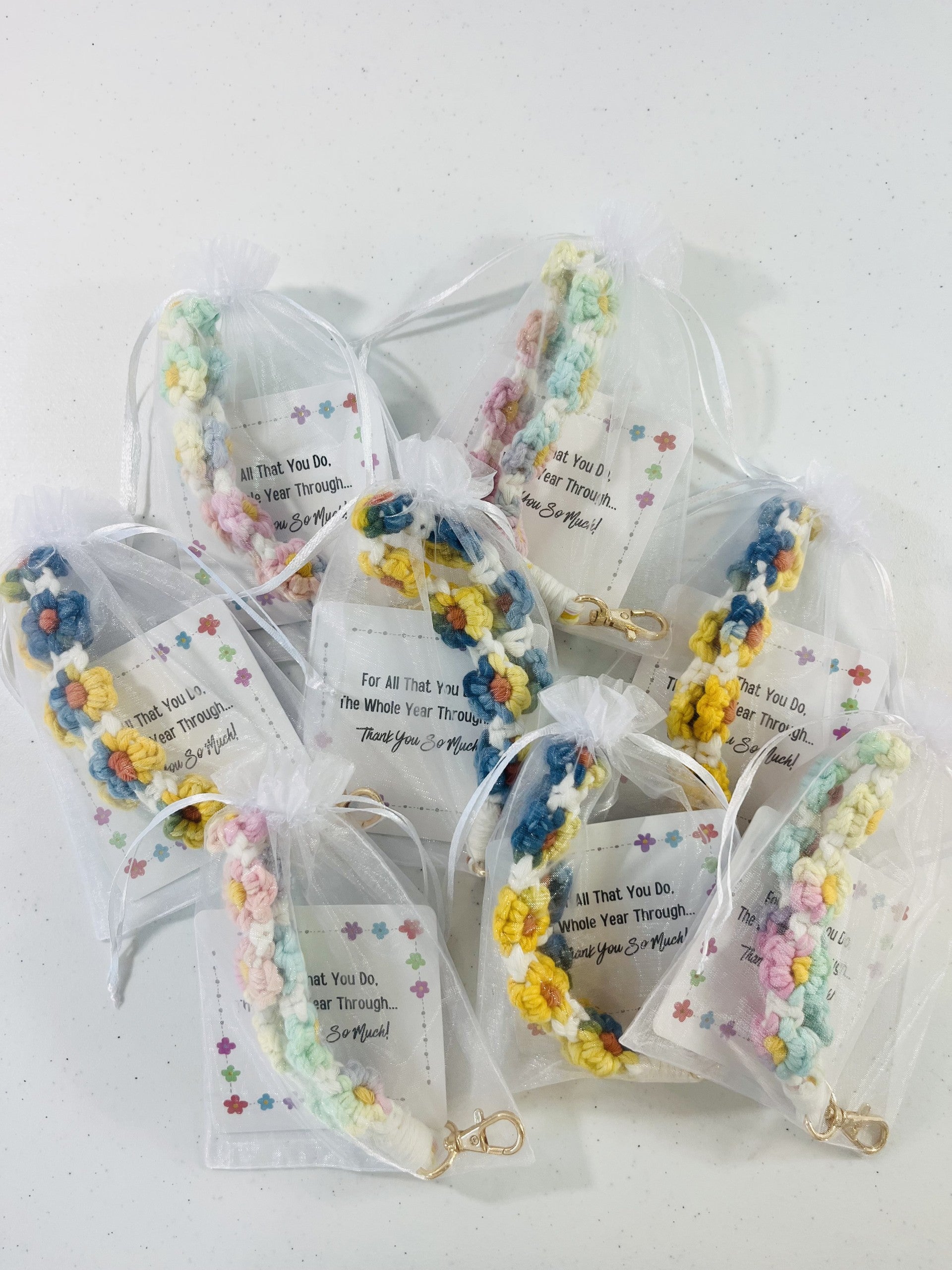 Flower Wristlet Keychain
