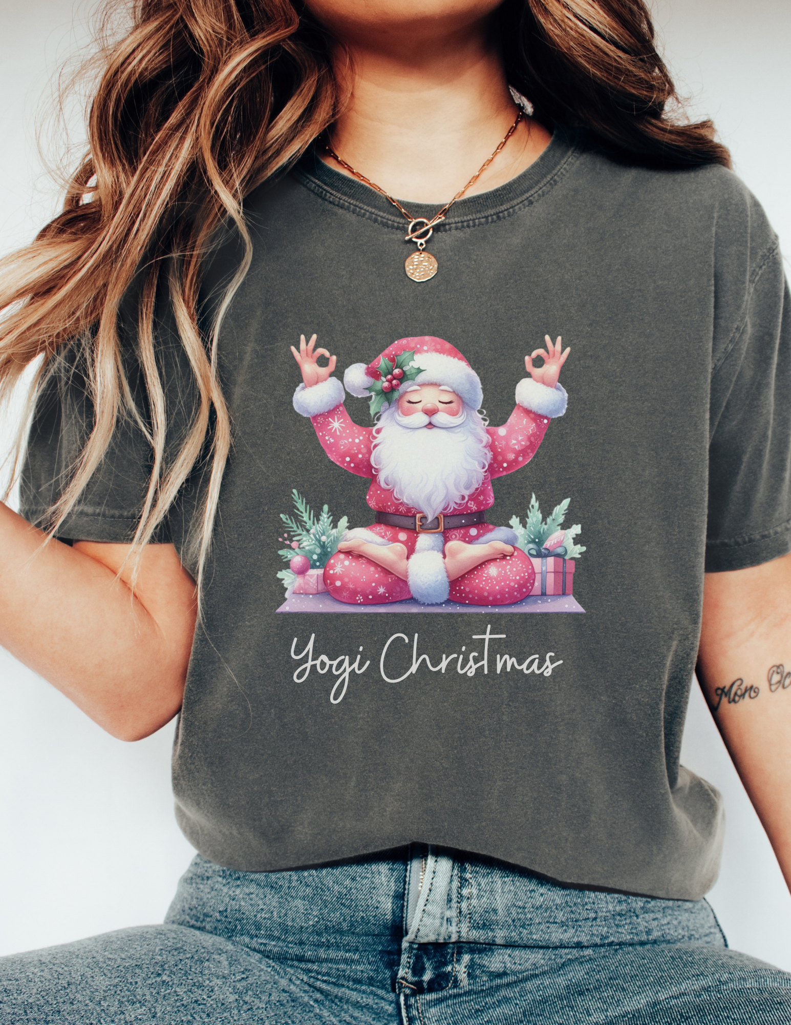 Yoga Santa Christmas Shirt
