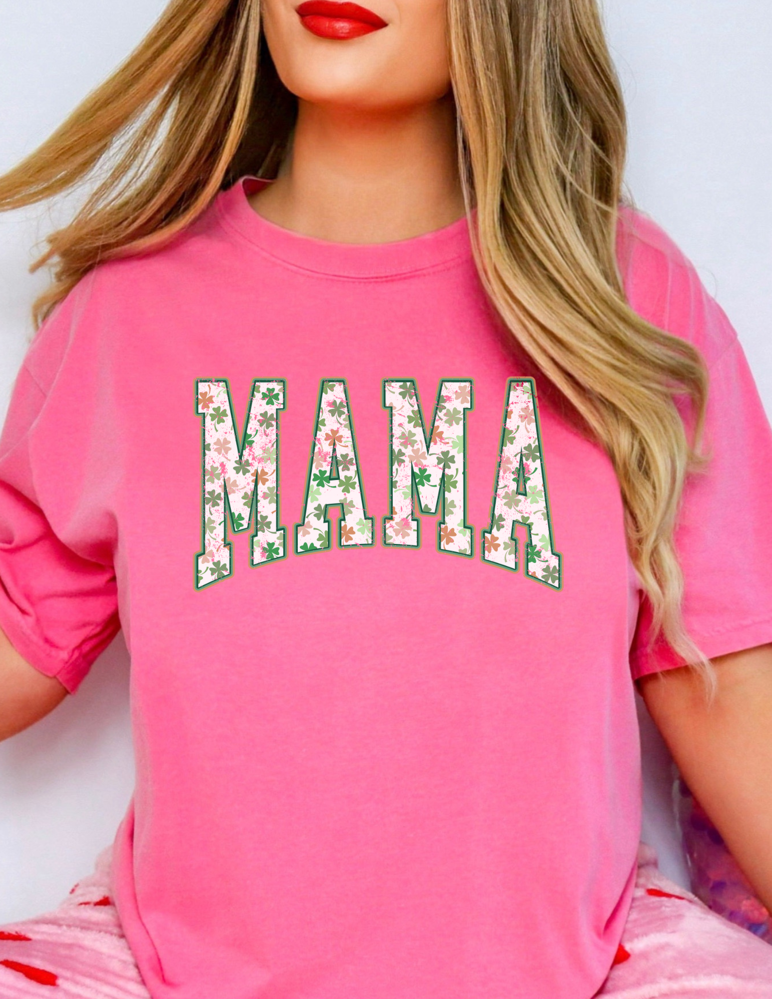 Comfort Colors Lucky Mama Clover Shirt