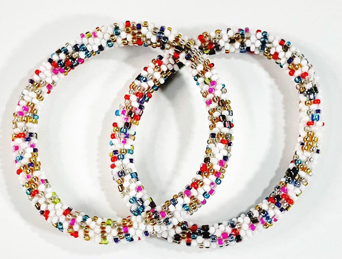 Confetti Beaded Stackable Bracelet Set - Mkay Style